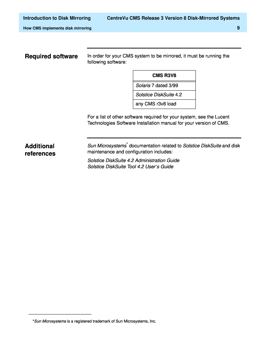Lucent Technologies 585-210-940 manual Required software, Additional references 