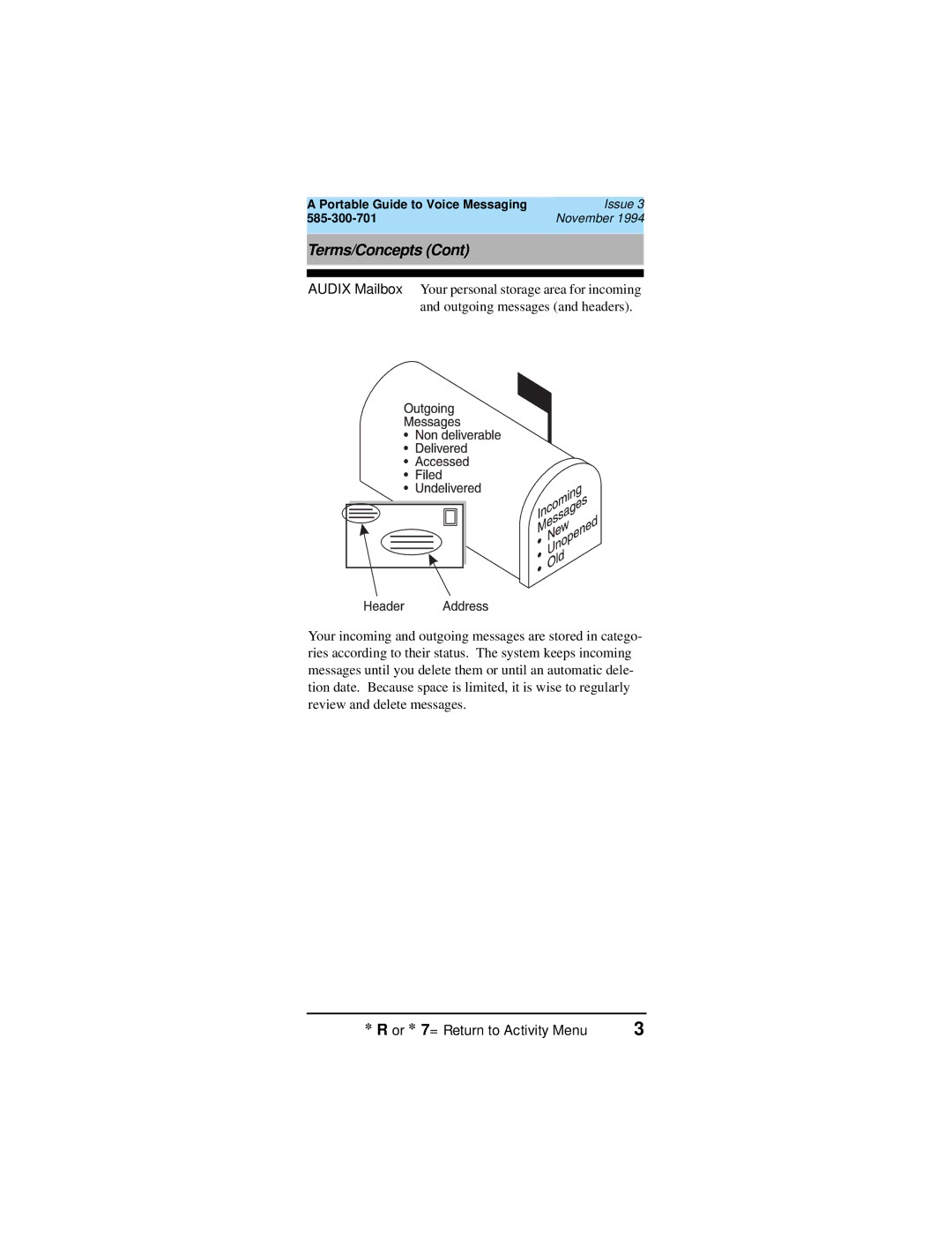 Lucent Technologies 107395352, 585-300-701 manual Terms/Concepts 