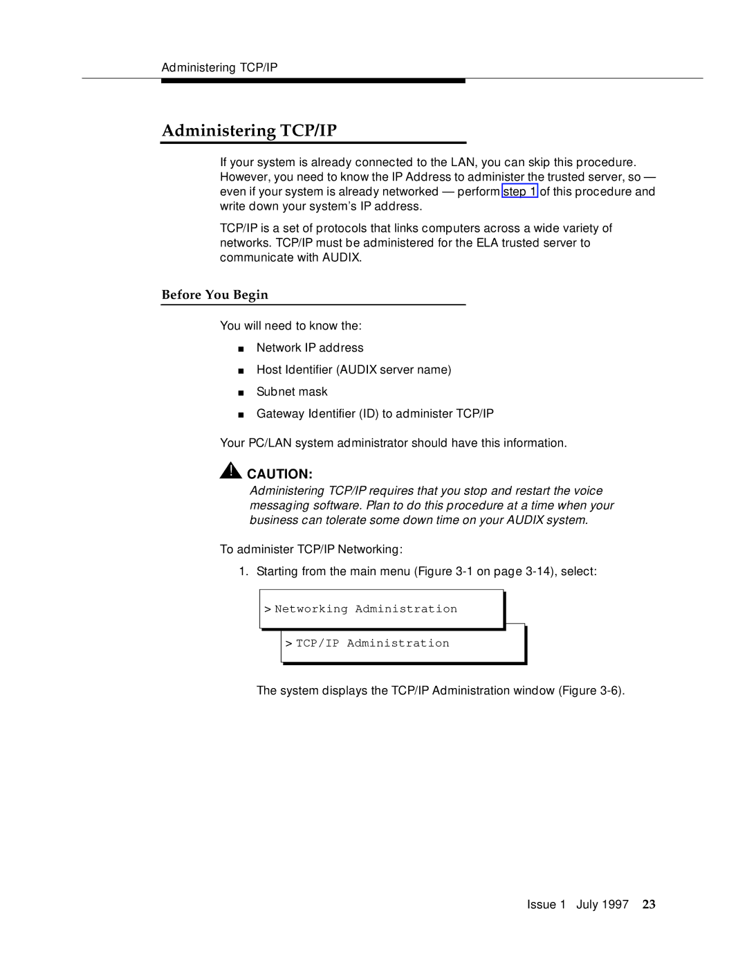 Lucent Technologies 585-310-575 manual Administering TCP/IP, Before You Begin 