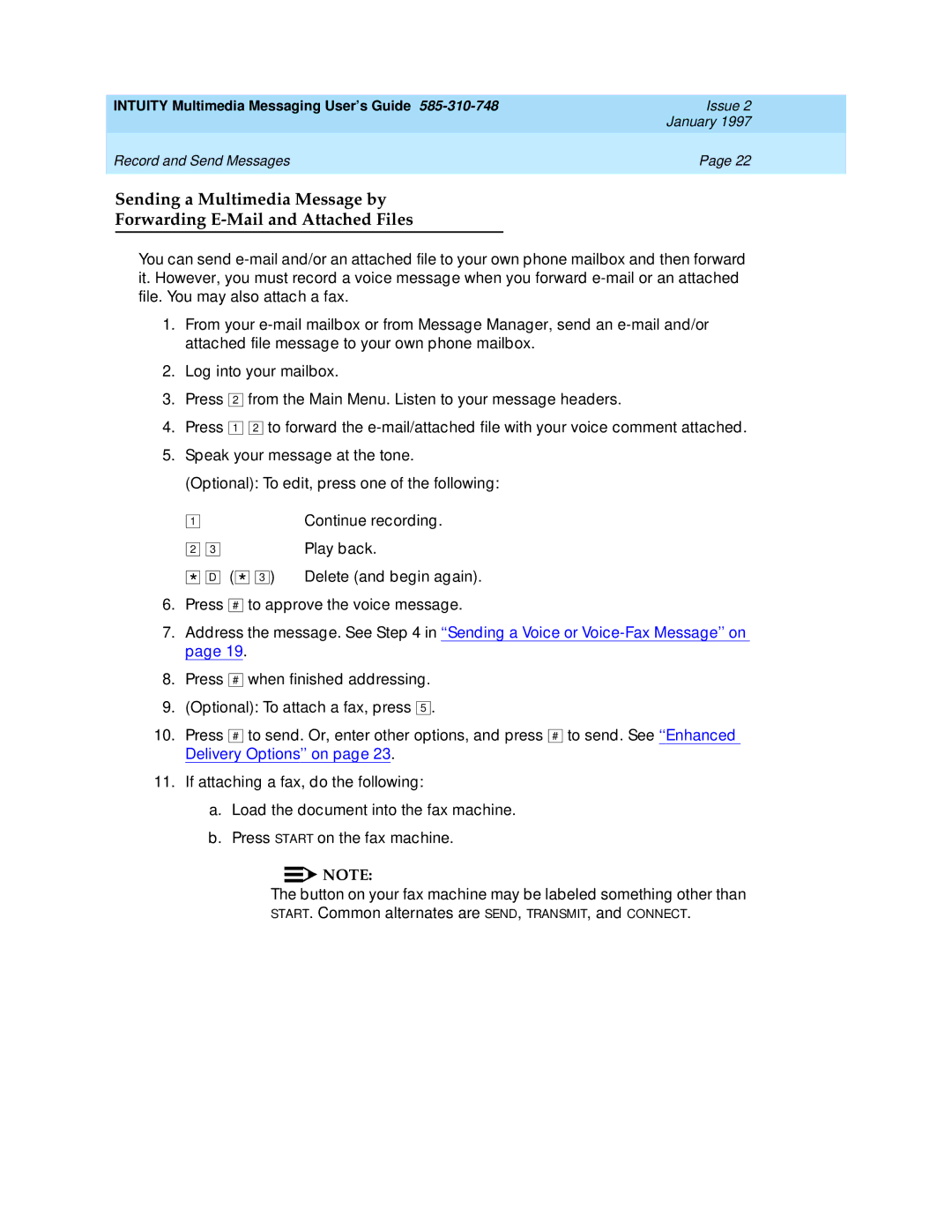 Lucent Technologies 585-310-748 manual Intuity Multimedia Messaging User’s Guide 