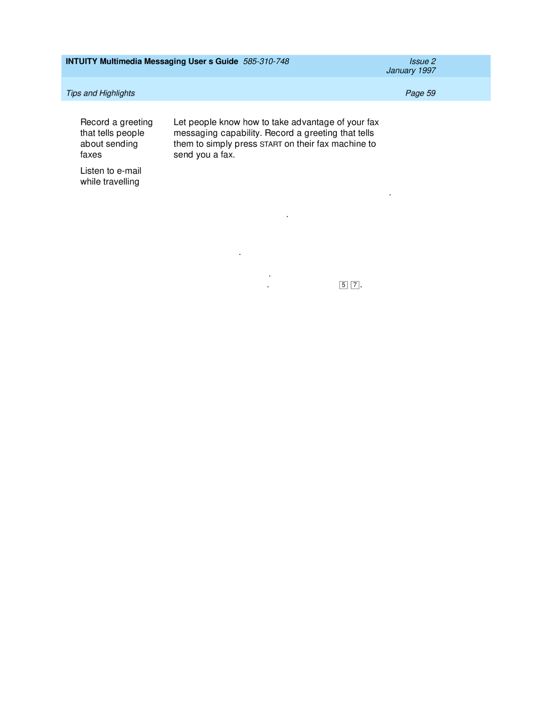 Lucent Technologies 585-310-748 manual Intuity Multimedia Messaging User’s Guide 