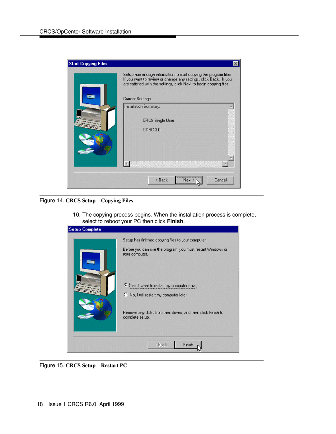 Lucent Technologies 6 manual Crcs Setup-Copying Files 