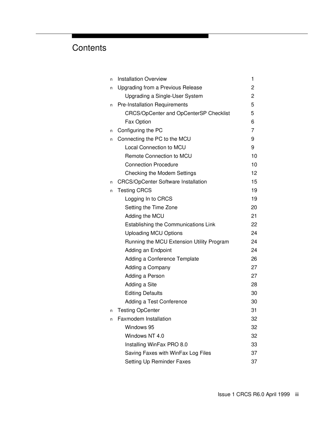 Lucent Technologies 6 manual Contents 