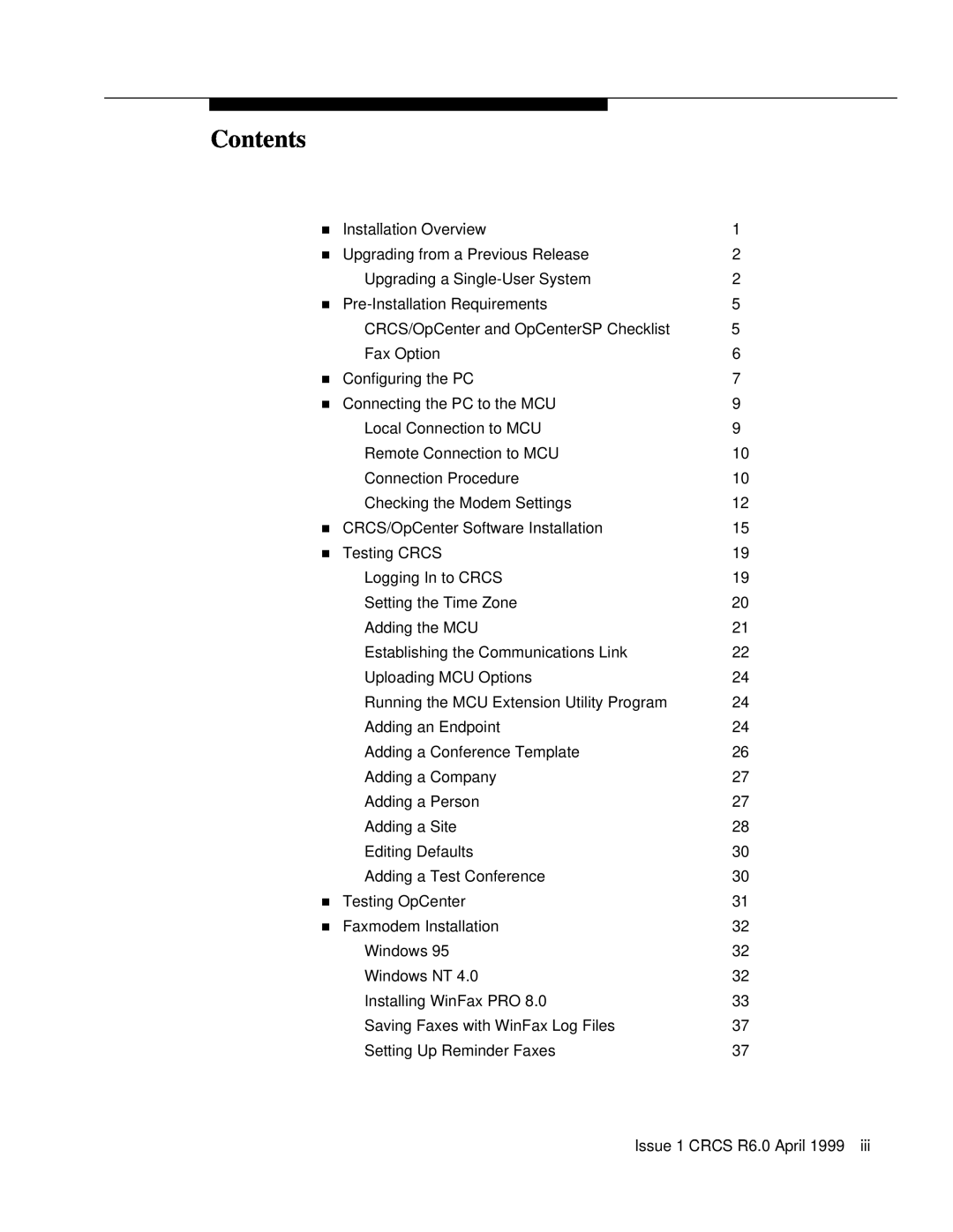 Lucent Technologies 6 manual Contents 