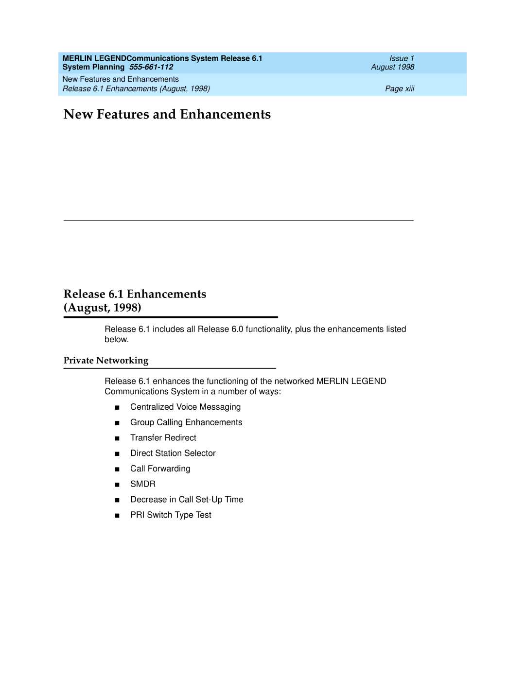 Lucent Technologies 6.1 manual Private Networking, Smdr 