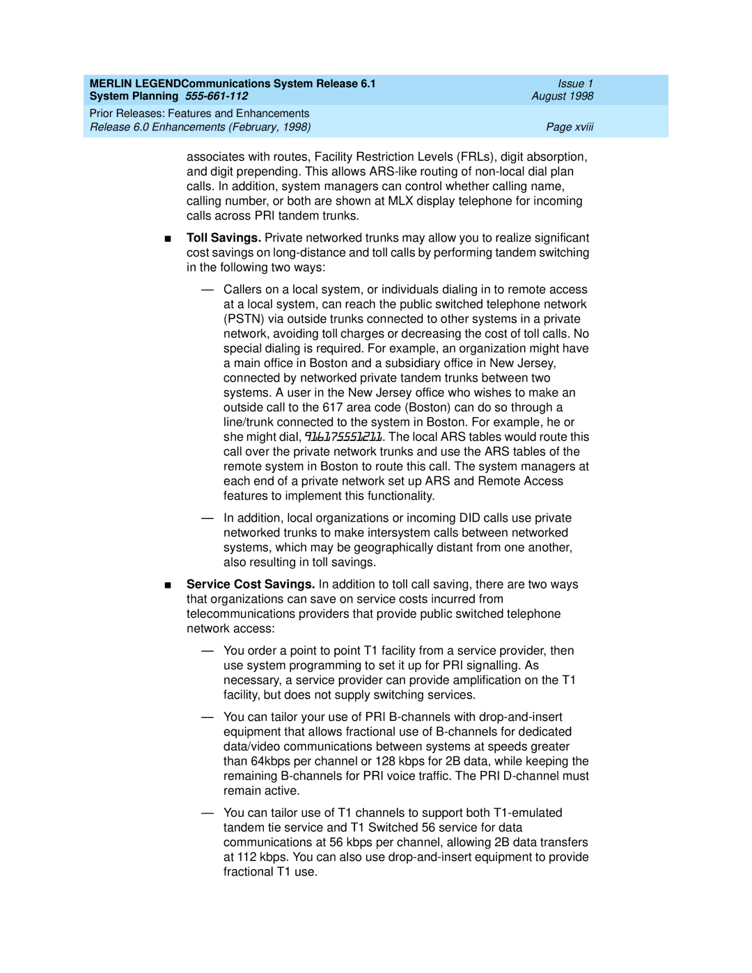 Lucent Technologies 6.1 manual Merlin LEGENDCommunications System Release 