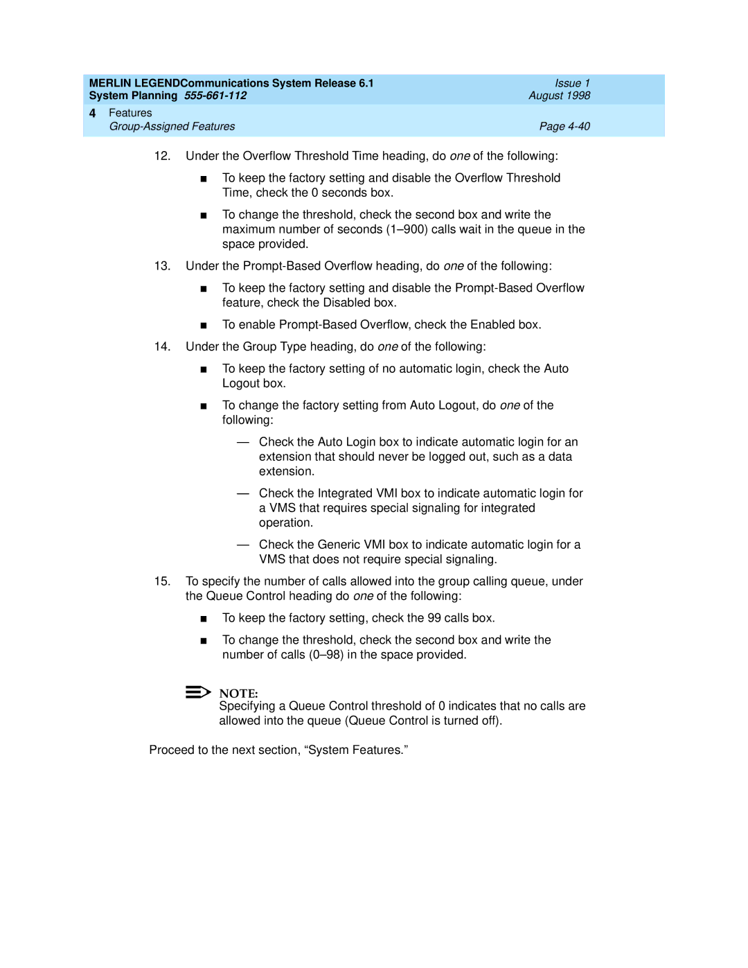 Lucent Technologies 6.1 manual Merlin LEGENDCommunications System Release 