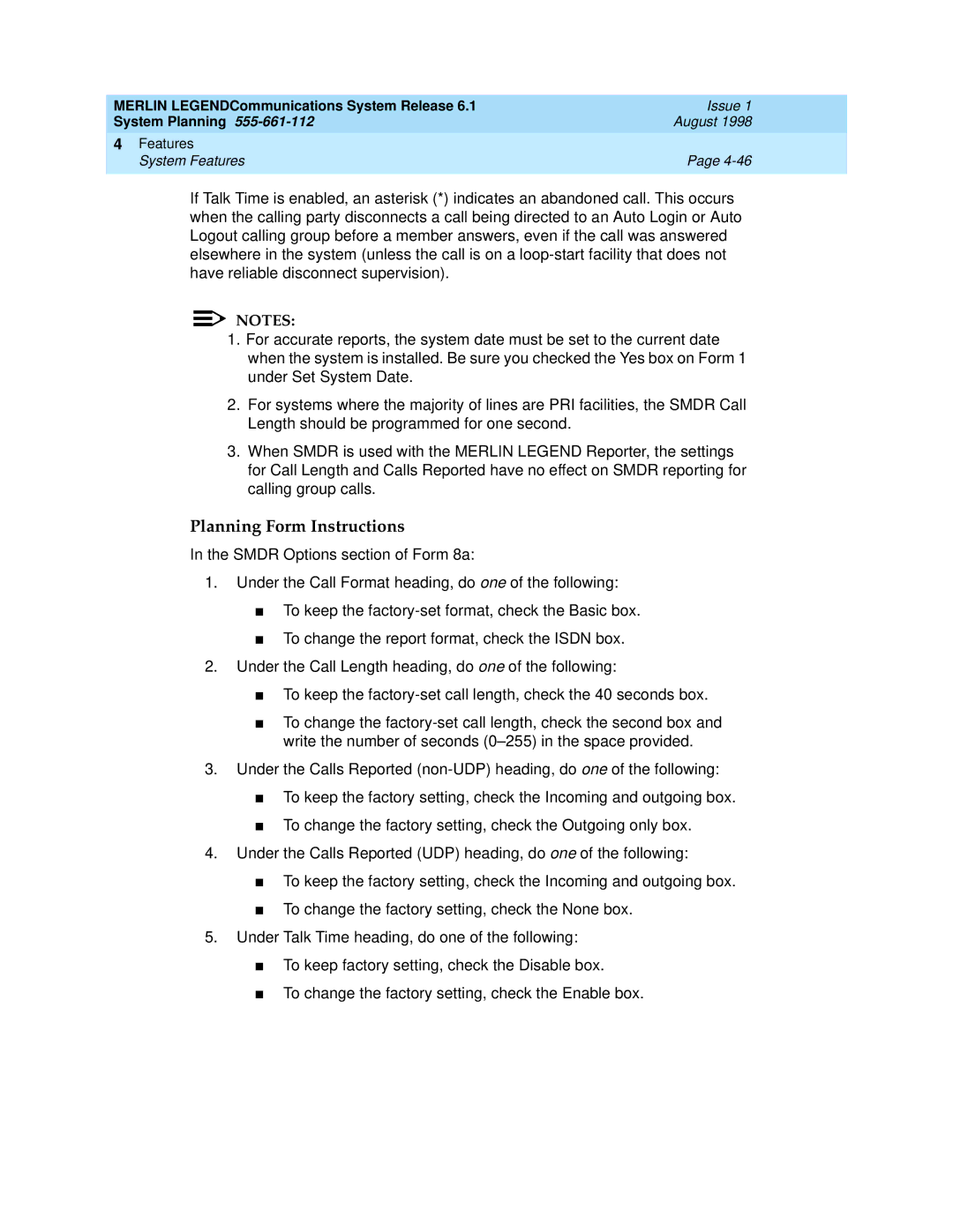 Lucent Technologies 6.1 manual August 