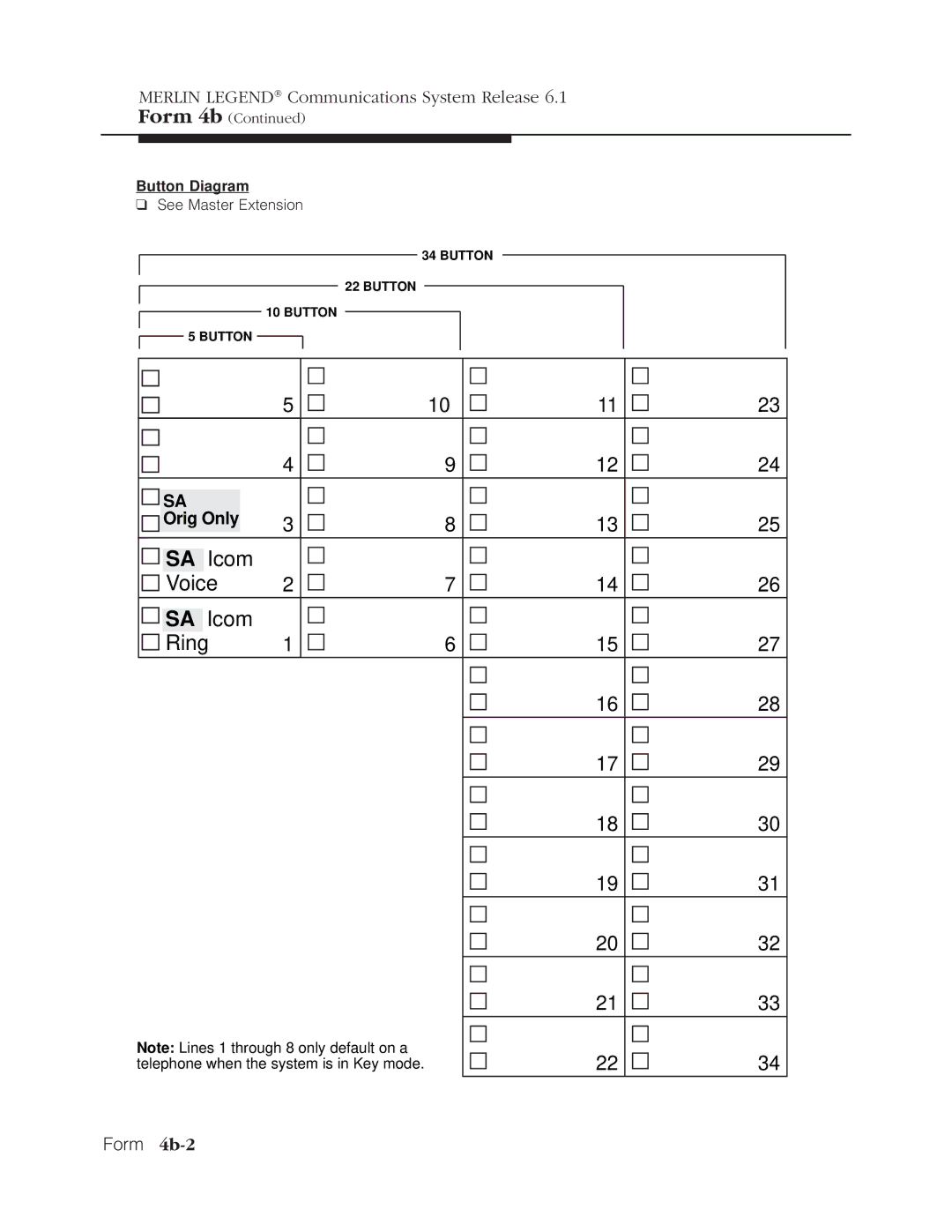 Lucent Technologies 6.1 manual Form 4b-2 