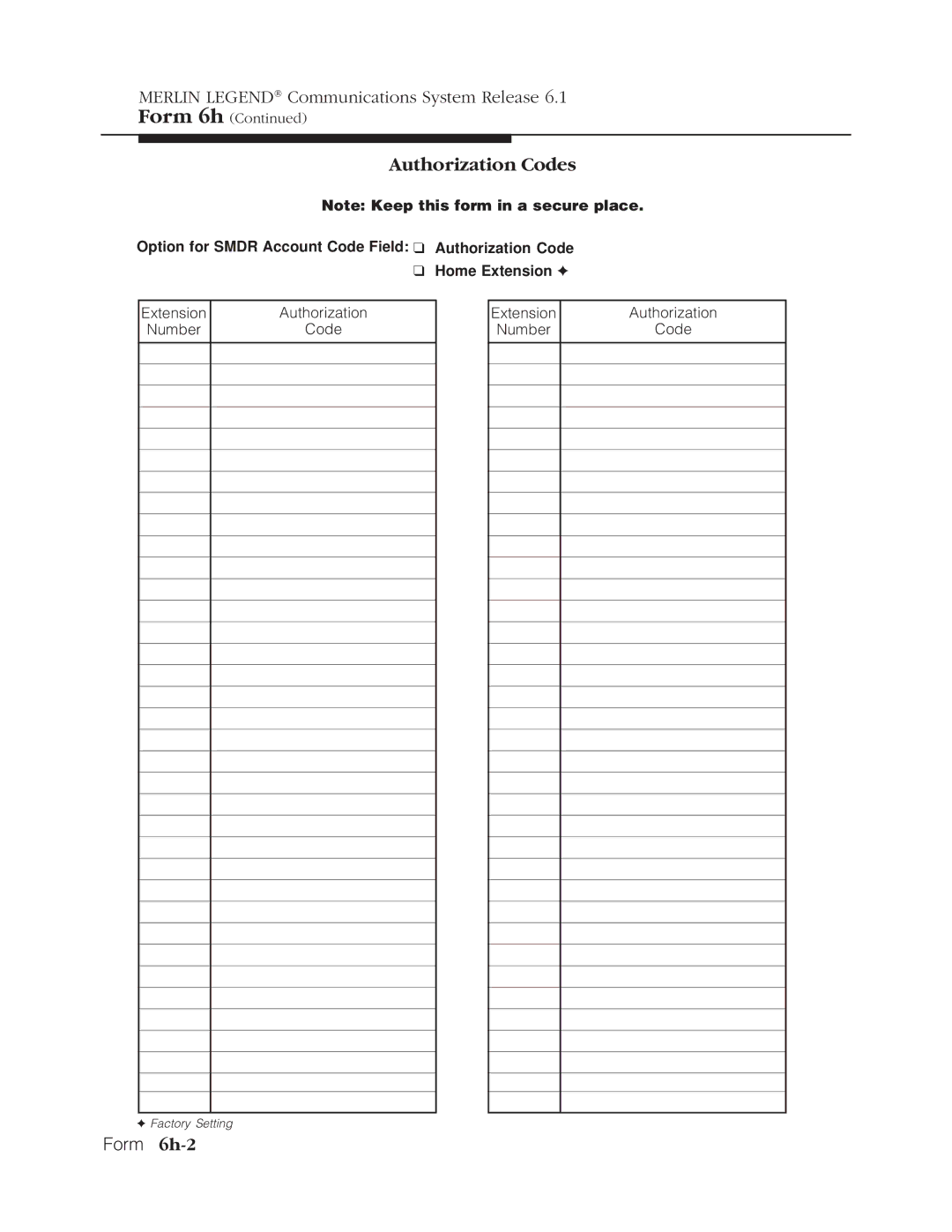 Lucent Technologies 6.1 manual Form 6h-2 