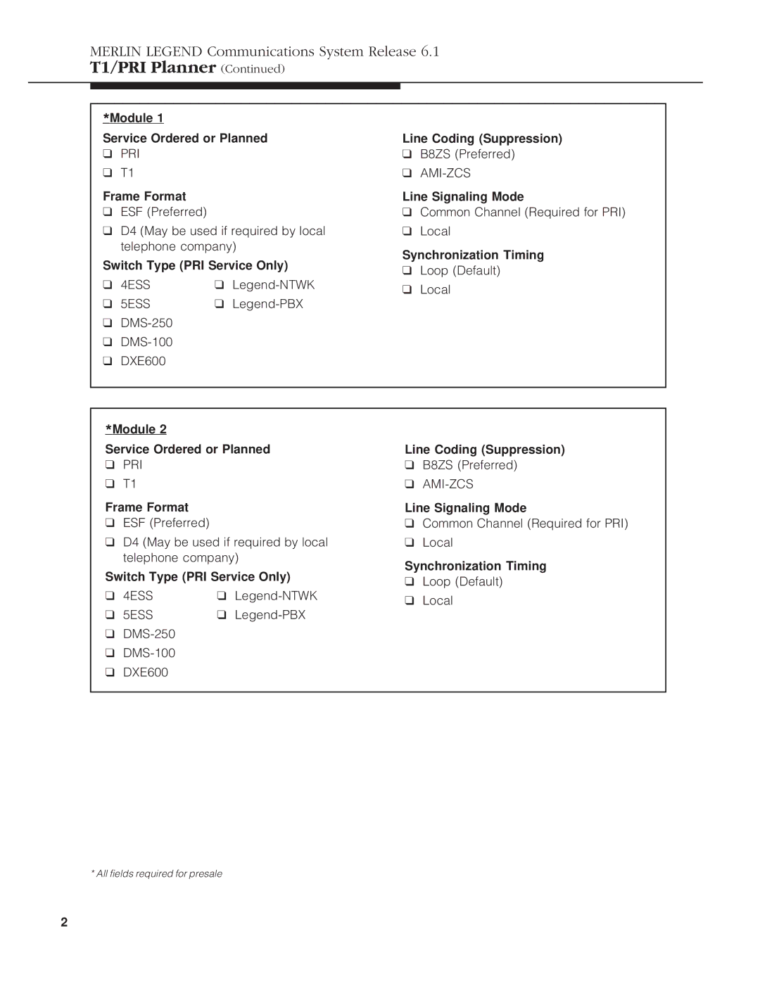 Lucent Technologies 6.1 manual Module Service Ordered or Planned Line Coding Suppression, Ami-Zcs, Synchronization Timing 