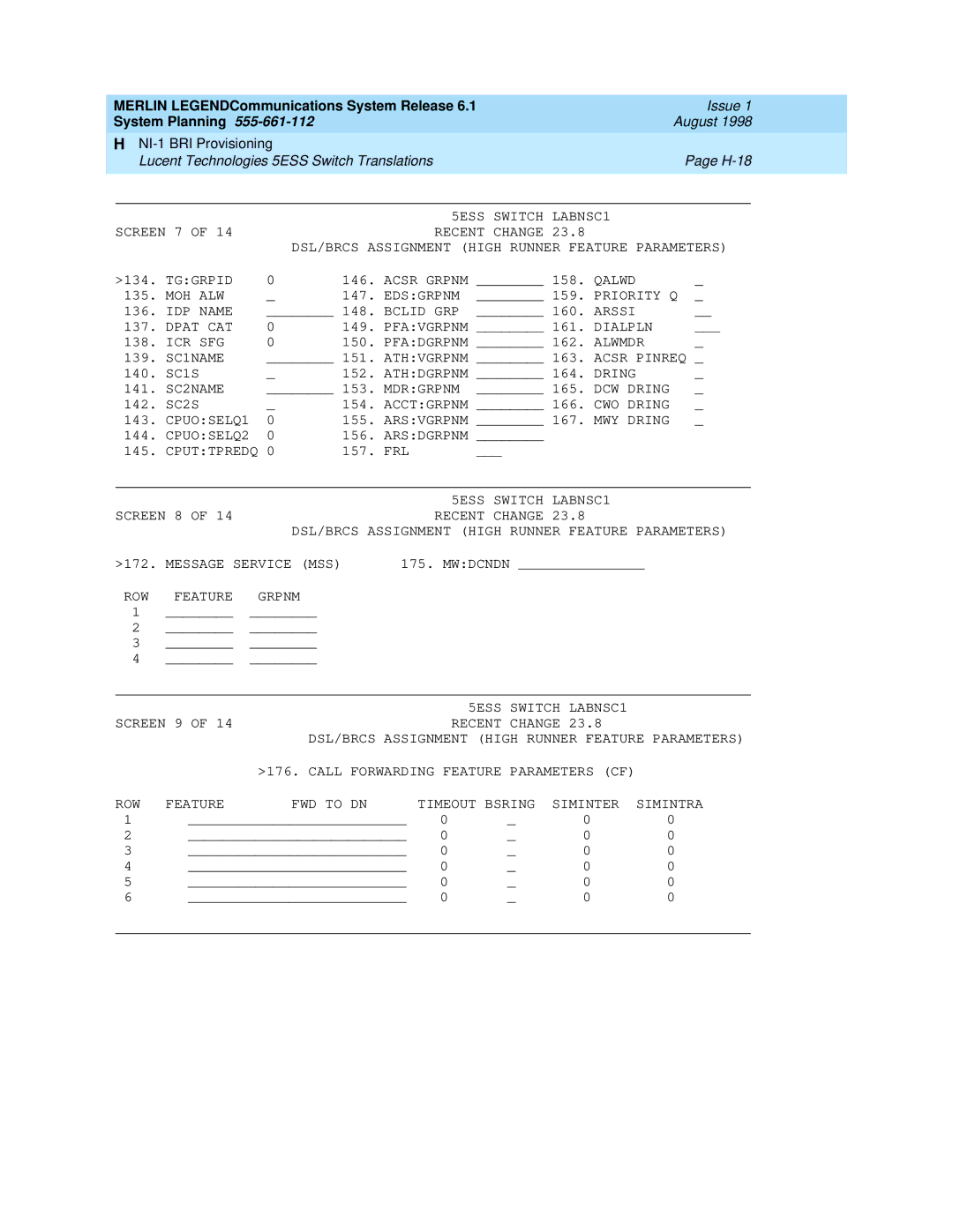 Lucent Technologies 6.1 manual H-18 