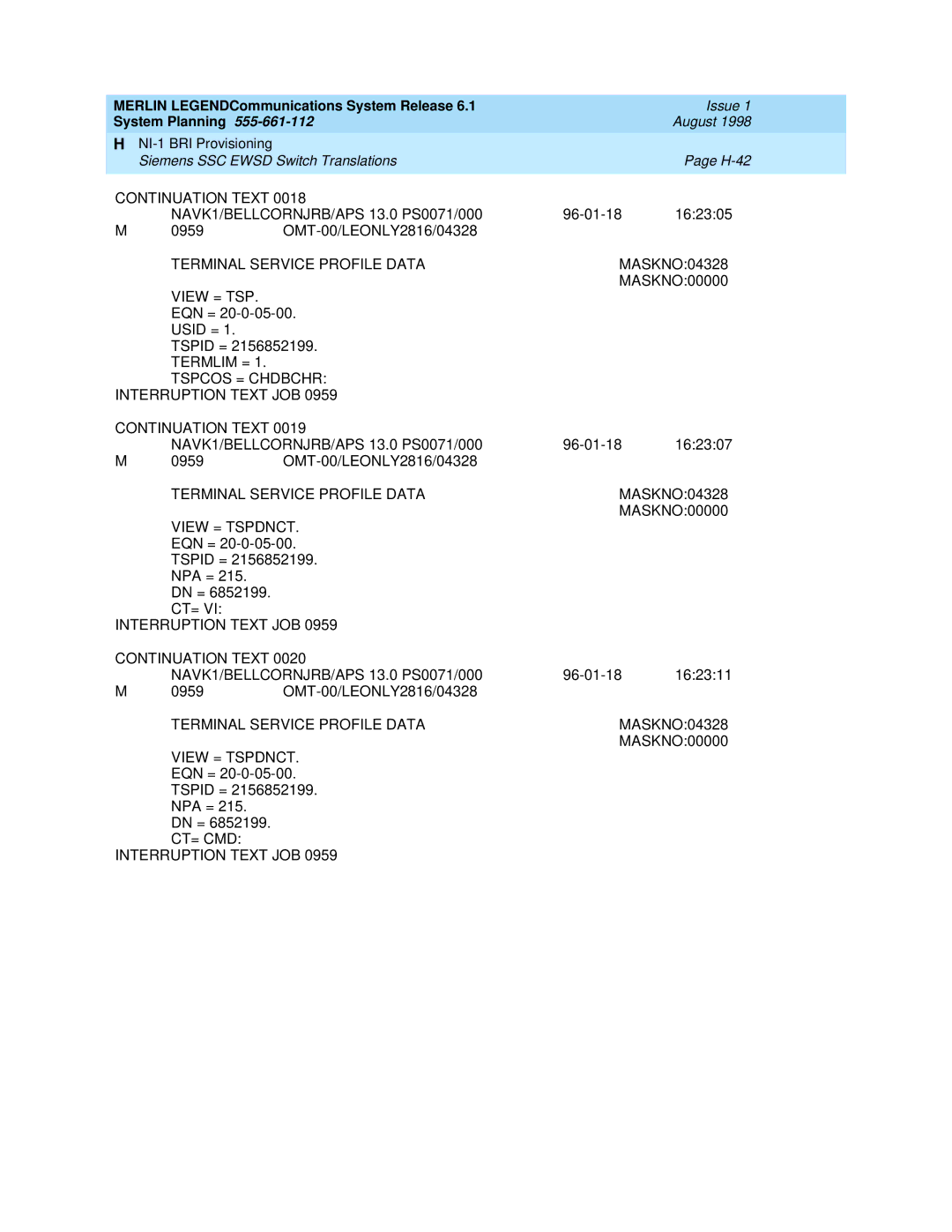 Lucent Technologies 6.1 manual 96-01-18 162305 0959 OMT-00/LEONLY2816/04328 