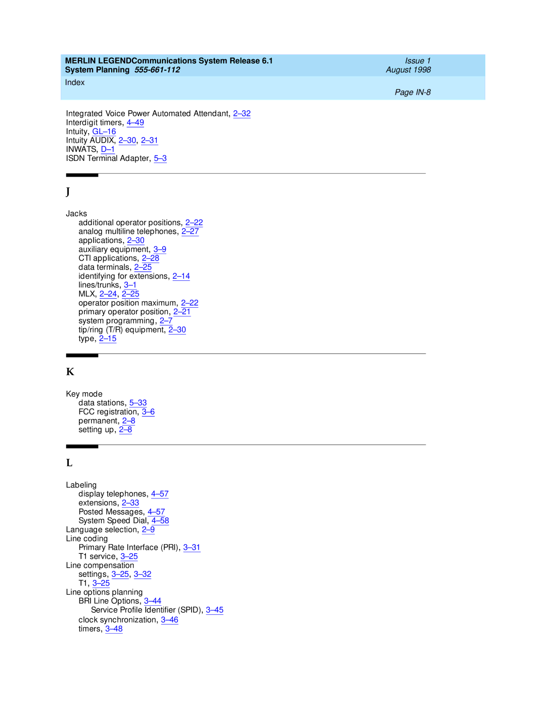 Lucent Technologies 6.1 manual INWATS, D-1 