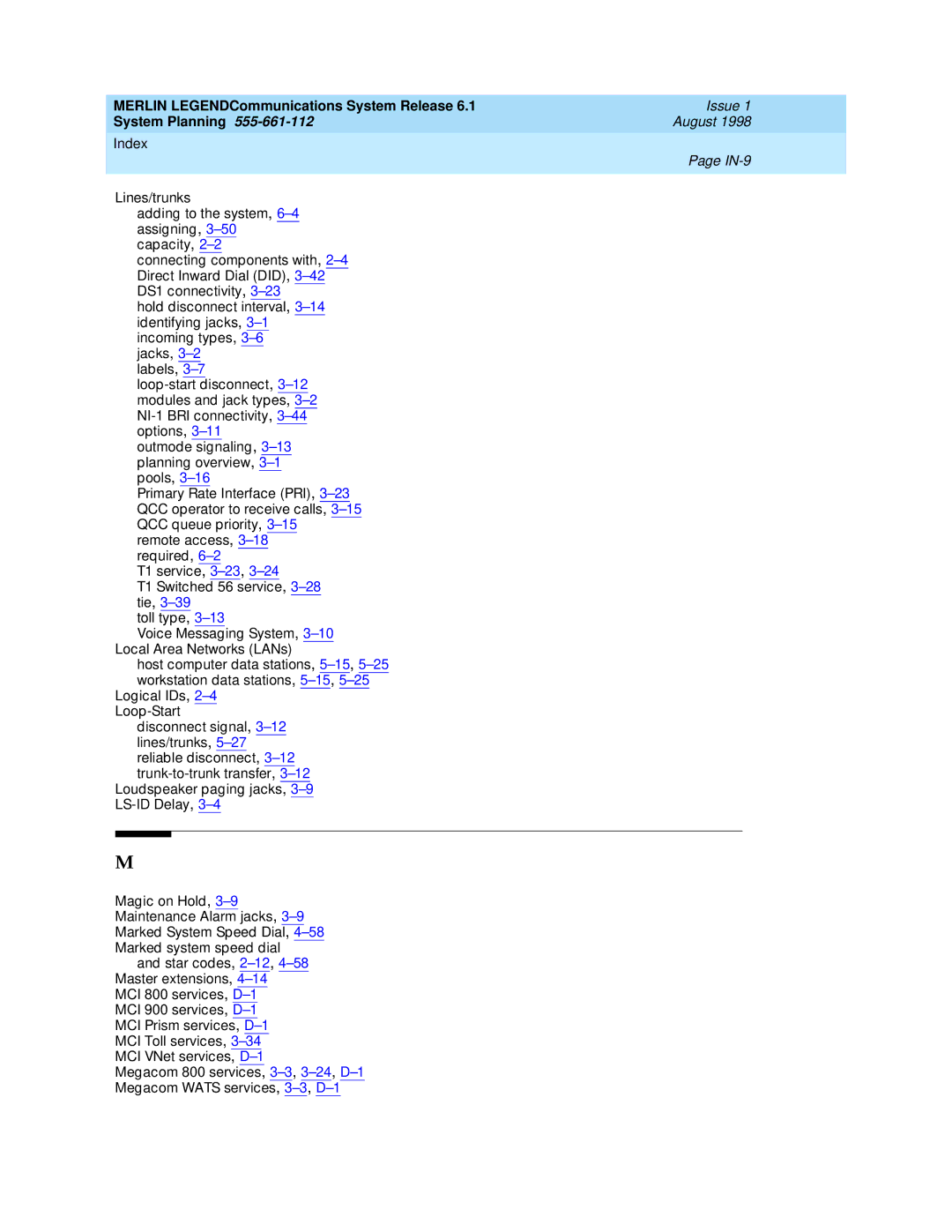 Lucent Technologies 6.1 manual Tie 