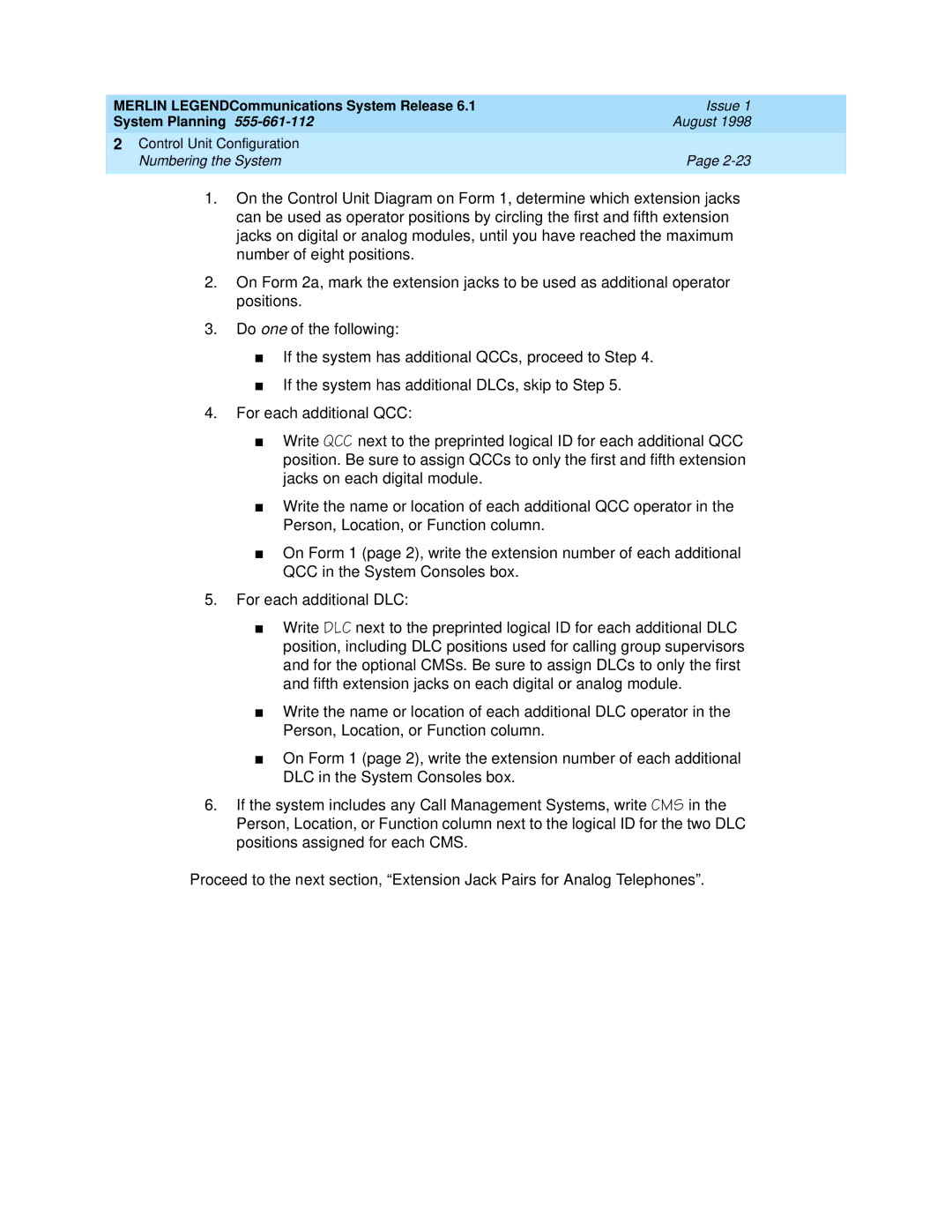 Lucent Technologies 6.1 manual Issue 