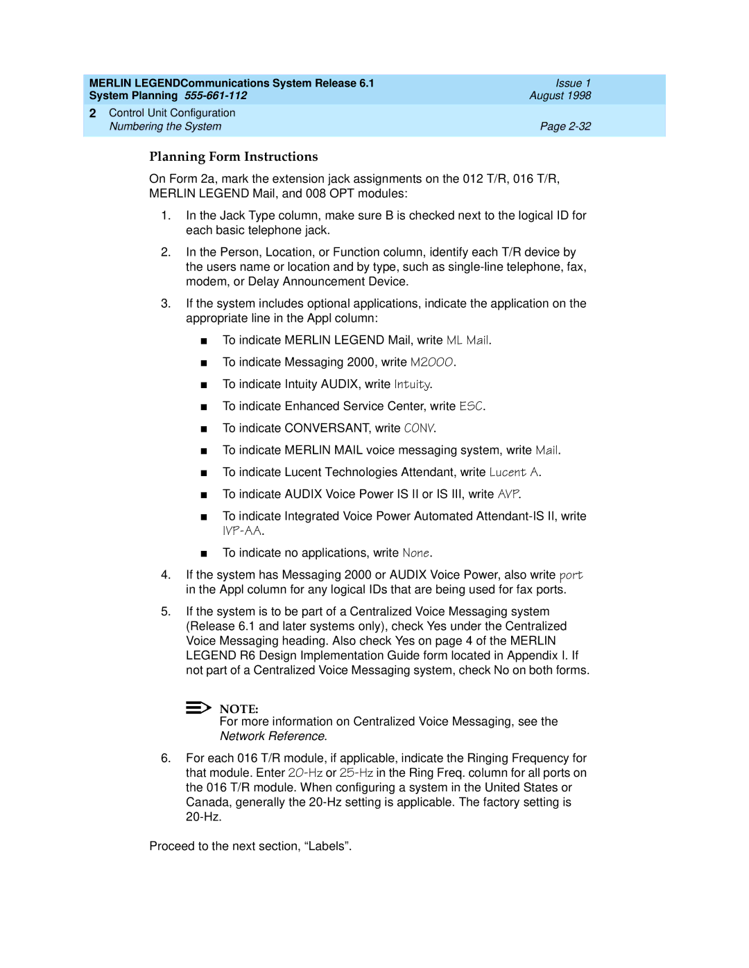 Lucent Technologies 6.1 manual Ivp-Aa 