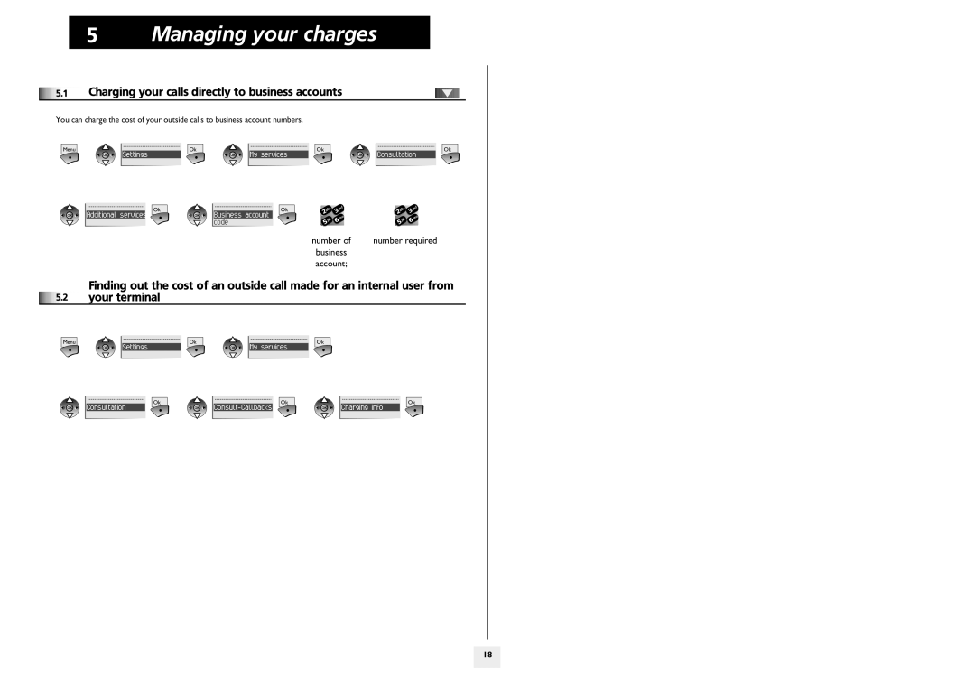 Lucent Technologies 610, 310 manual Managing your charges, Charging your calls directly to business accounts 