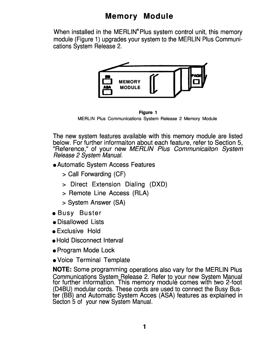 Lucent Technologies CIB40, 61227A, 553B, 106433691 manual Memory Module 