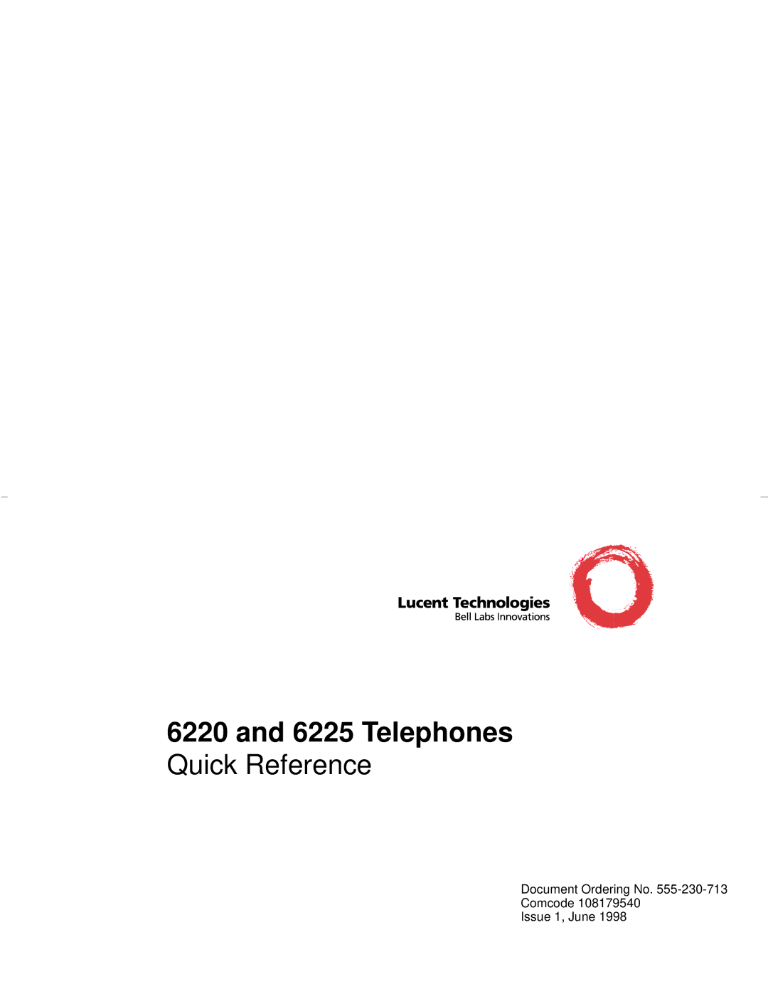 Lucent Technologies 6225 manual Telephones 