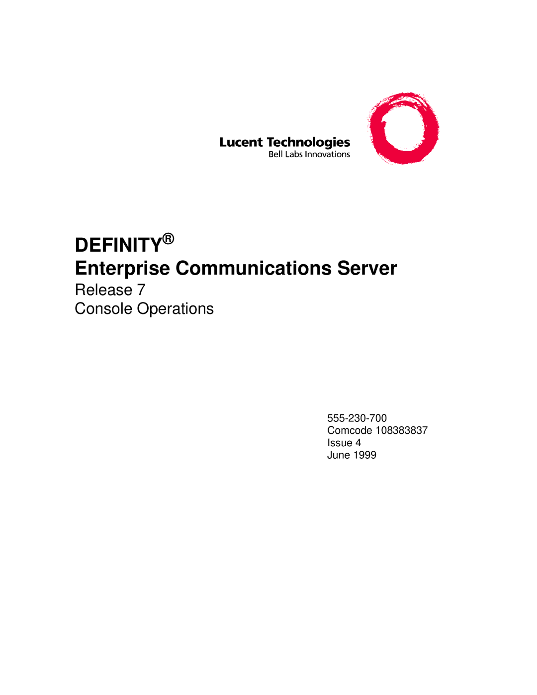 Lucent Technologies 7101A, 7103A, 2500 manual Definity 