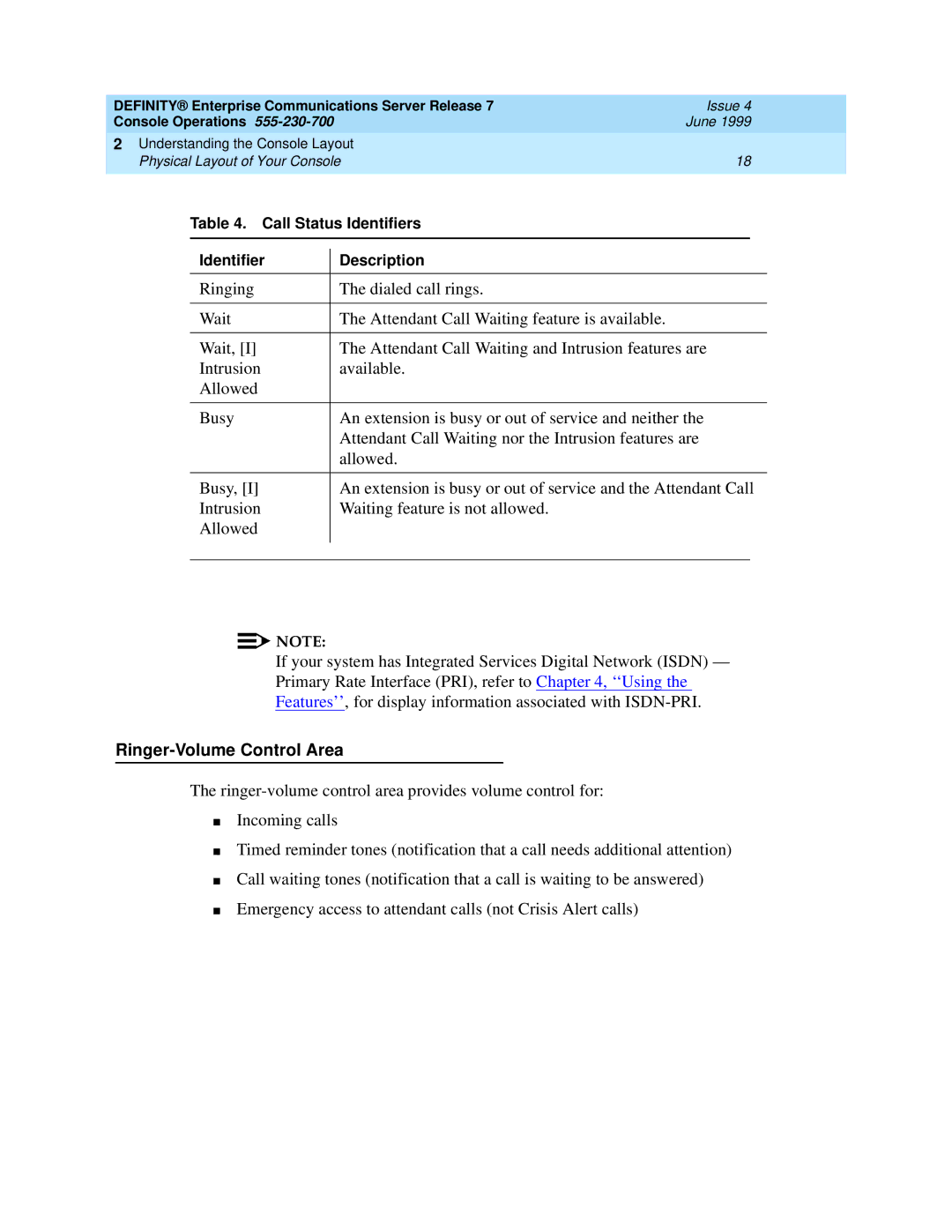 Lucent Technologies 7103A, 7101A, 2500 manual Ringer-Volume Control Area 