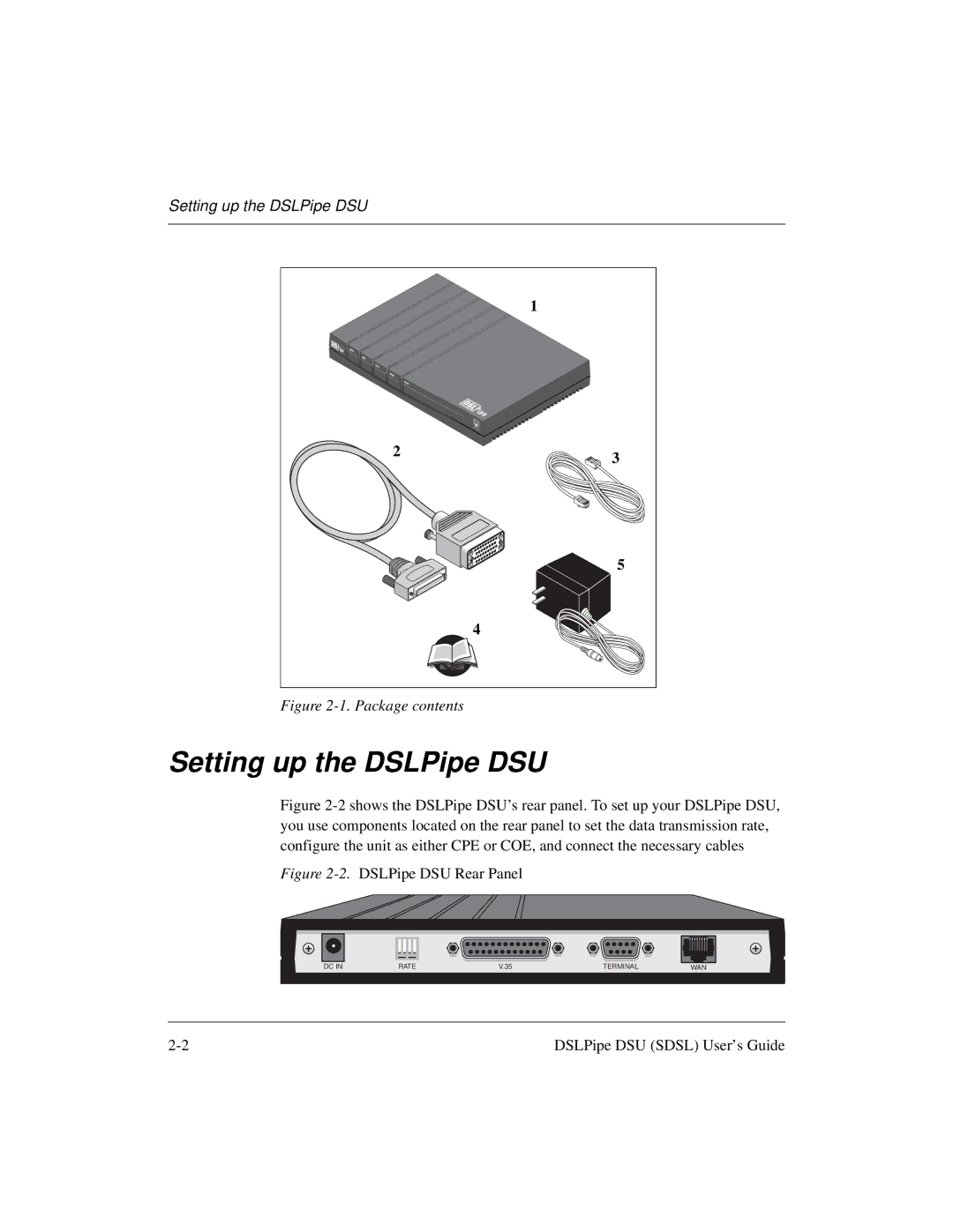 Lucent Technologies 7820-0657-001 manual Setting up the DSLPipe DSU, Package contents 