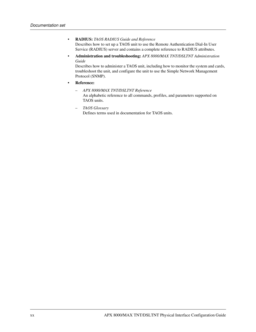 Lucent Technologies 7820-0802-003 manual Radius Taos Radius Guide and Reference 