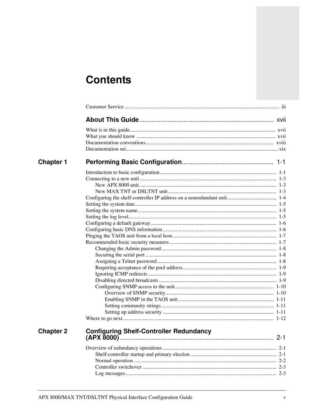 Lucent Technologies 7820-0802-003 manual Contents 