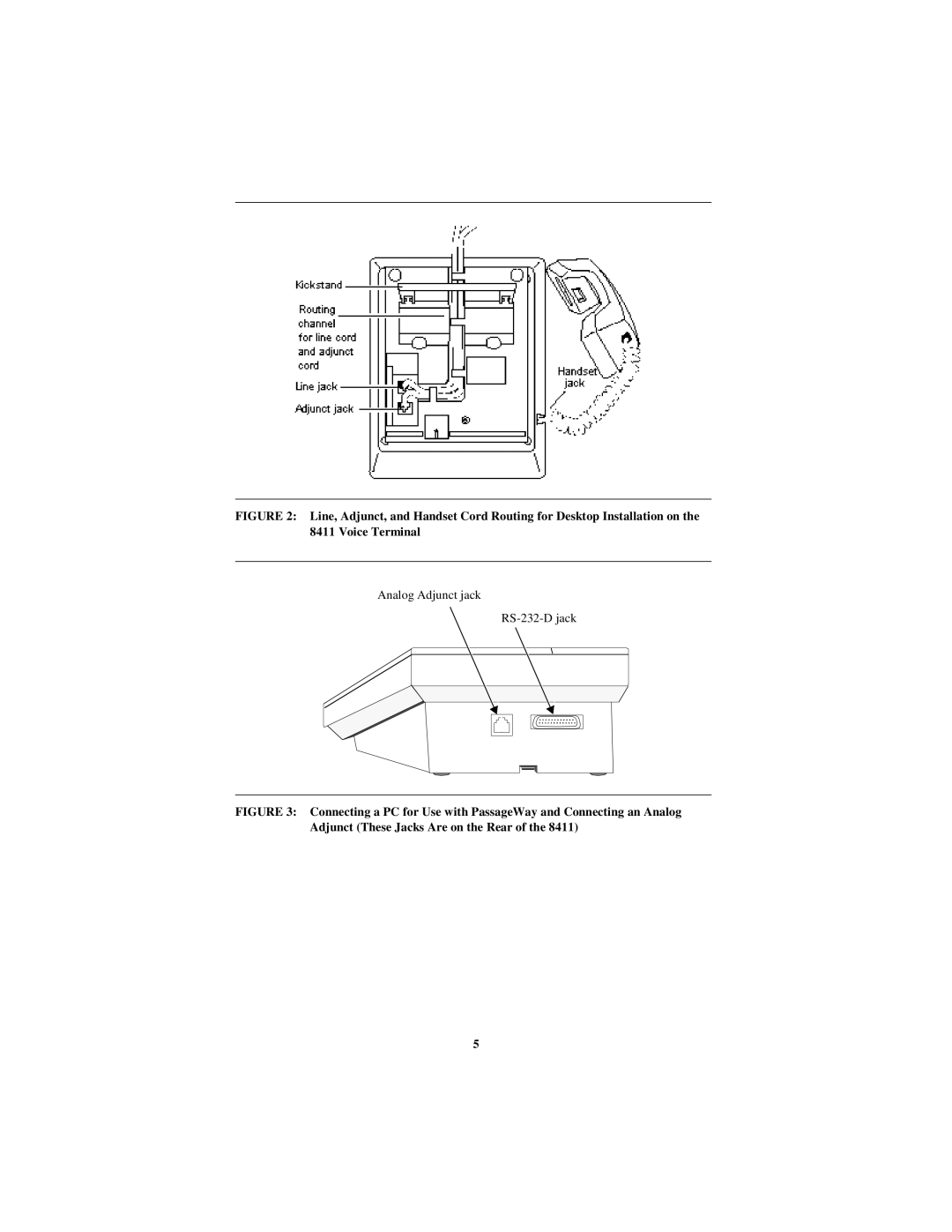 Lucent Technologies 8434DX, 8403, 8411, 8410, 8405 user manual Analog Adjunct jack RS-232-D jack 