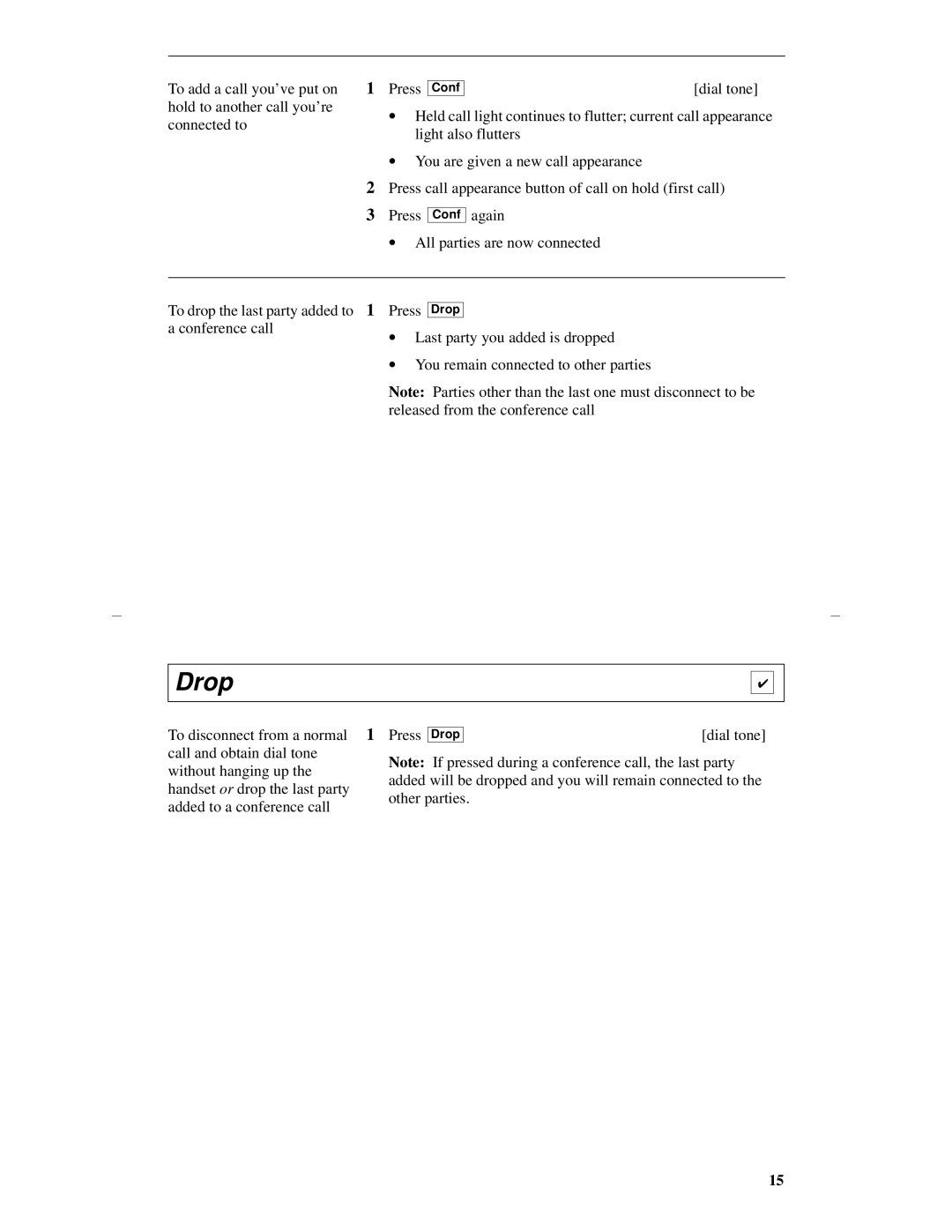 Lucent Technologies 8403 manual Drop 