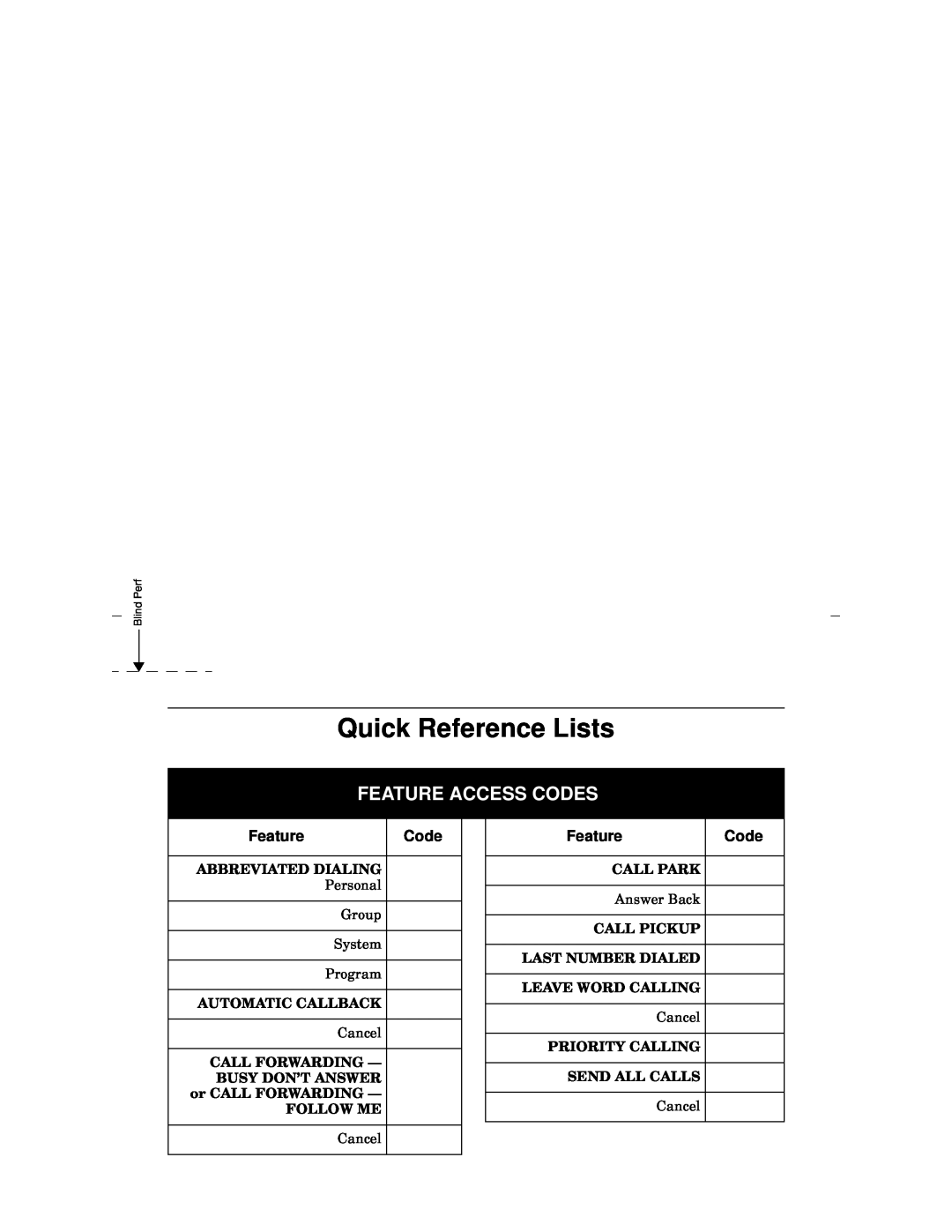 Lucent Technologies 8405 Feature Access Codes, Quick Reference Lists, Abbreviated Dialing, Personal Group System Program 