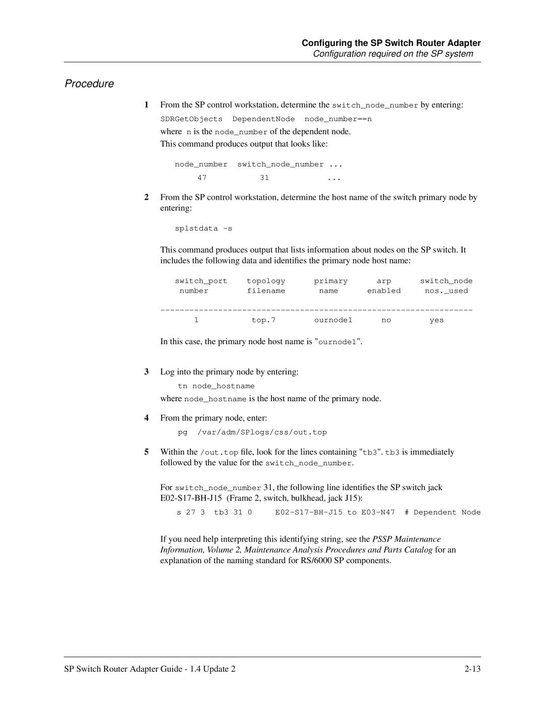 Lucent Technologies 9076, 9077 16S, 9077 04S manual Procedure 