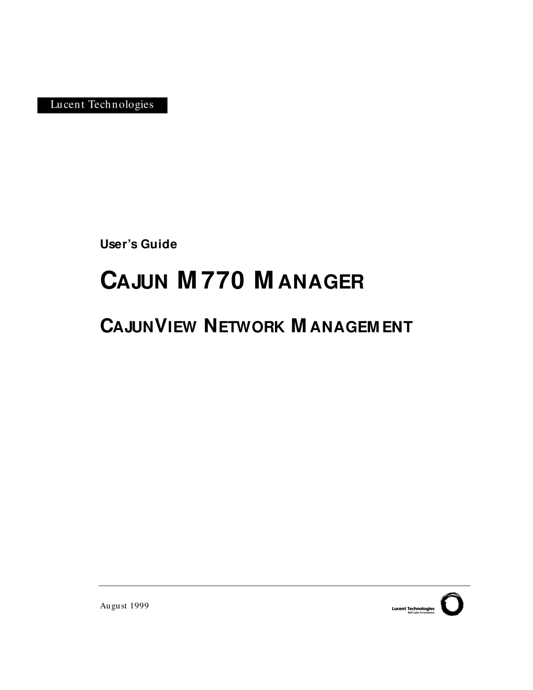 Lucent Technologies manual Cajun M770 Manager 