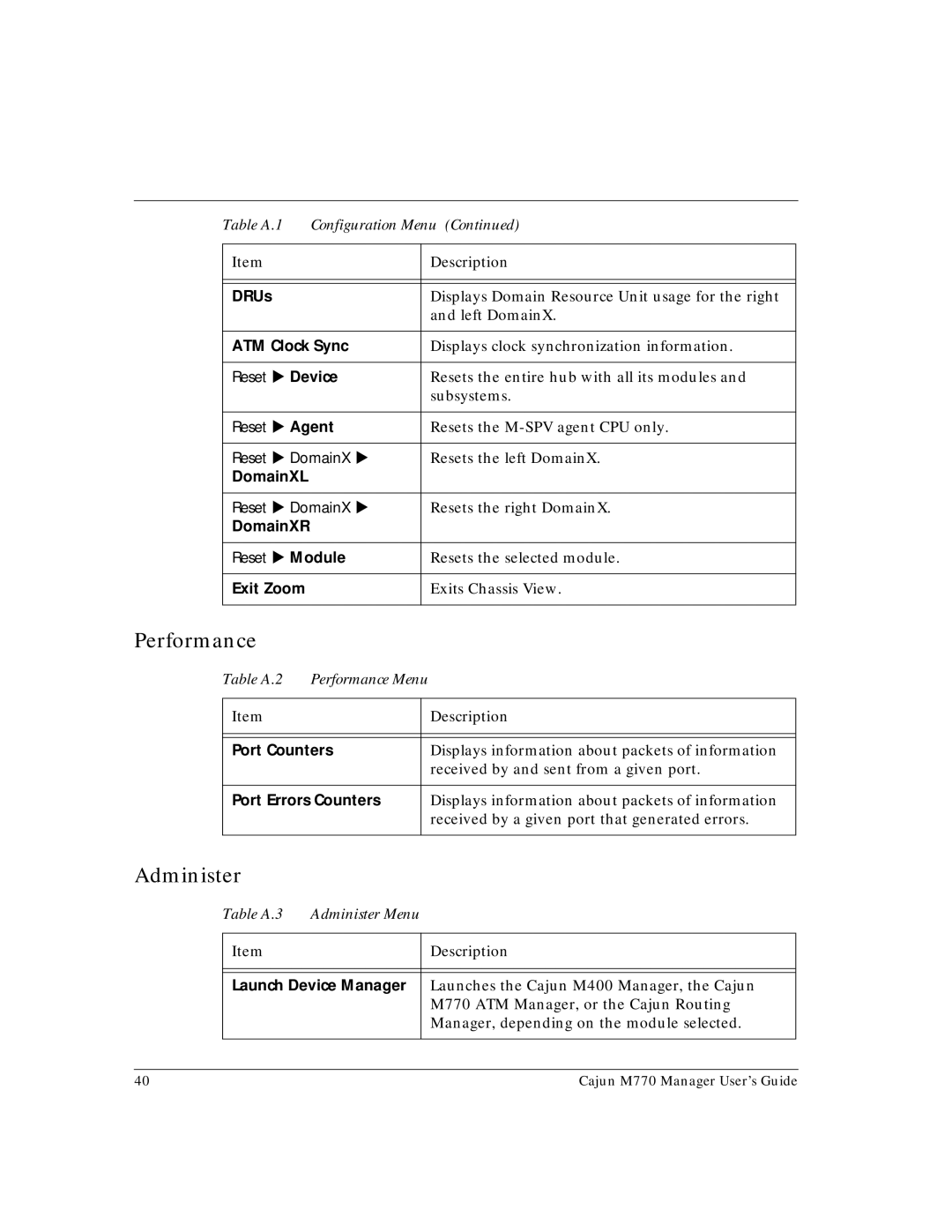 Lucent Technologies Cajun M770 manual Performance 