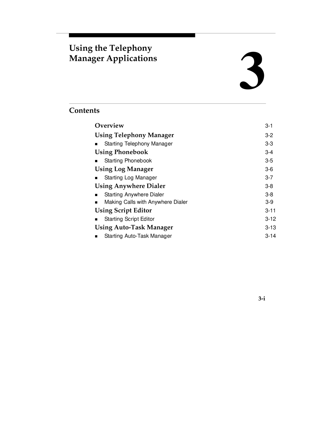 Lucent Technologies Comcode 108239393 manual Using the Telephony Manager Applications 