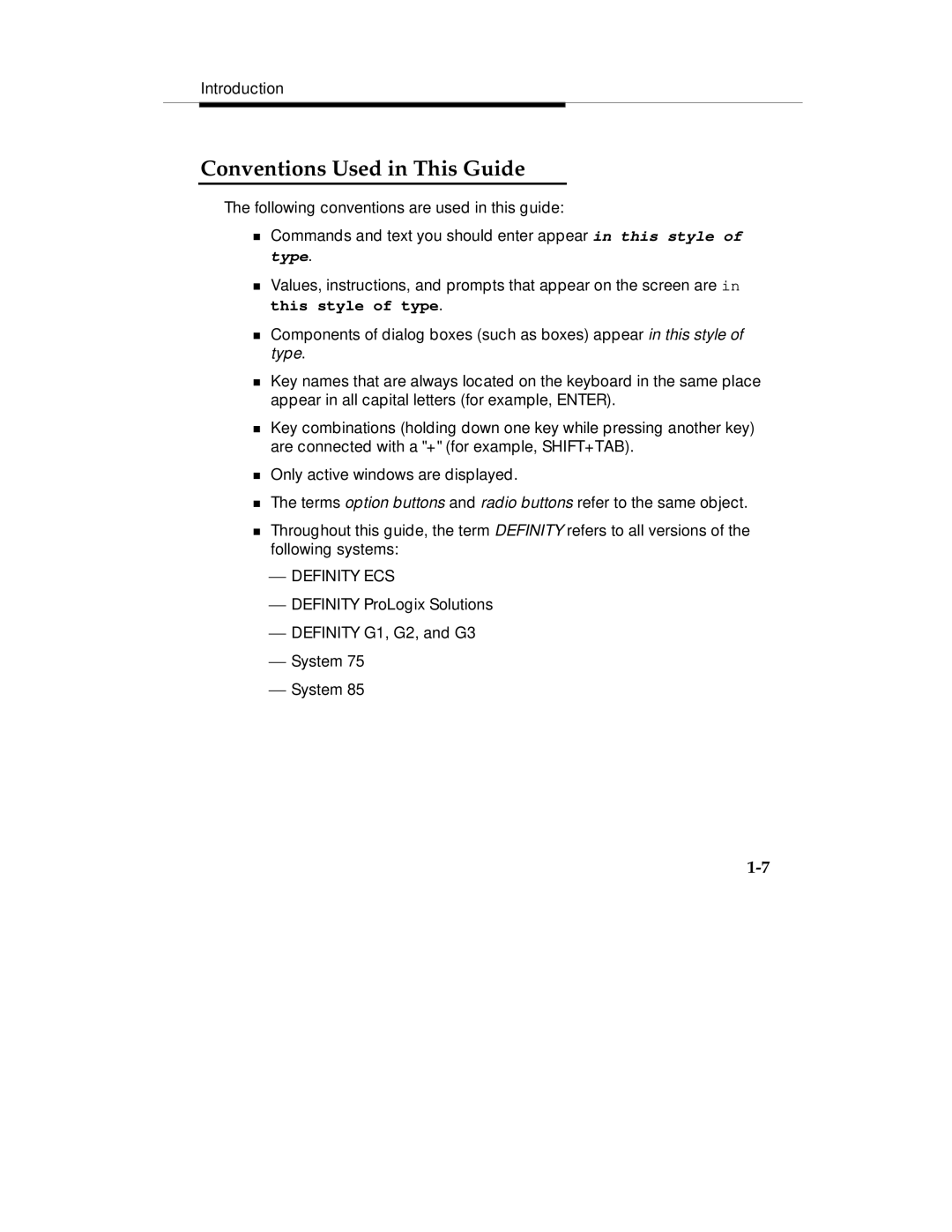 Lucent Technologies Comcode 108239393 manual Conventions Used in This Guide 