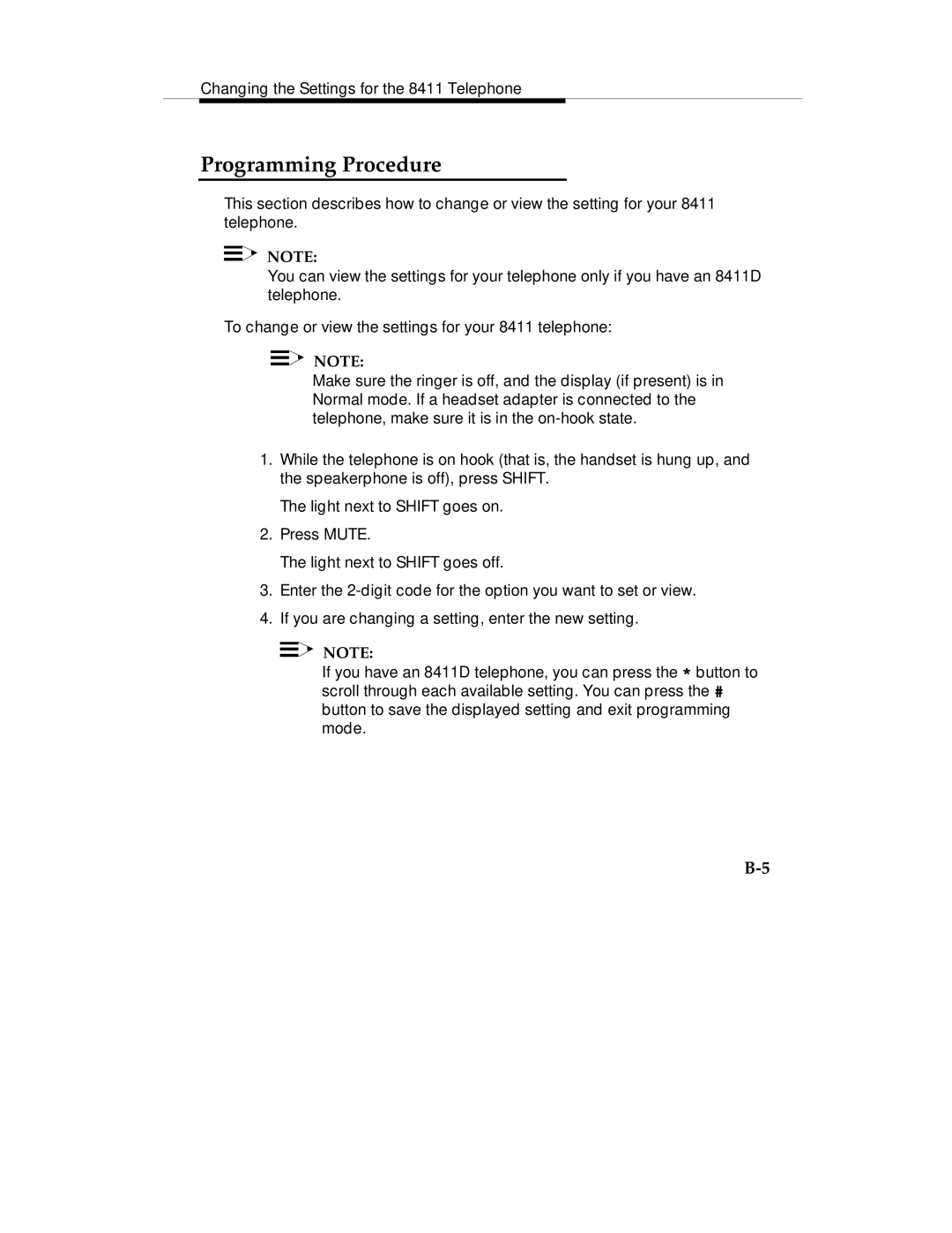 Lucent Technologies Comcode 108239393 manual Programming Procedure 