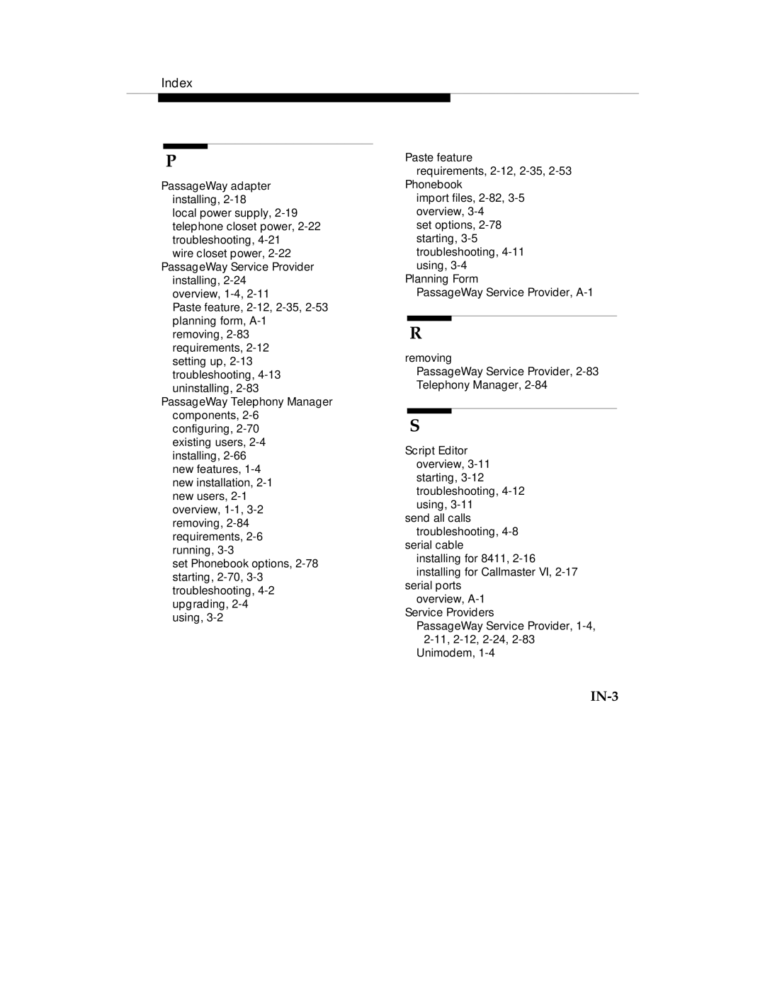 Lucent Technologies Comcode 108239393 manual IN-3 