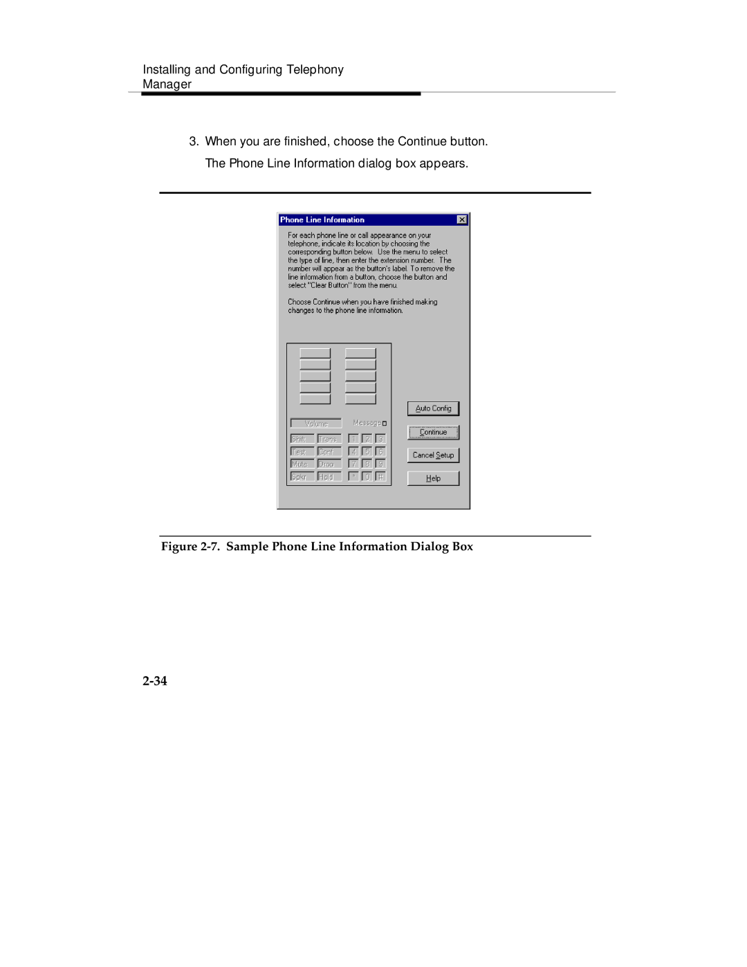 Lucent Technologies Comcode 108239393 manual Sample Phone Line Information Dialog Box 