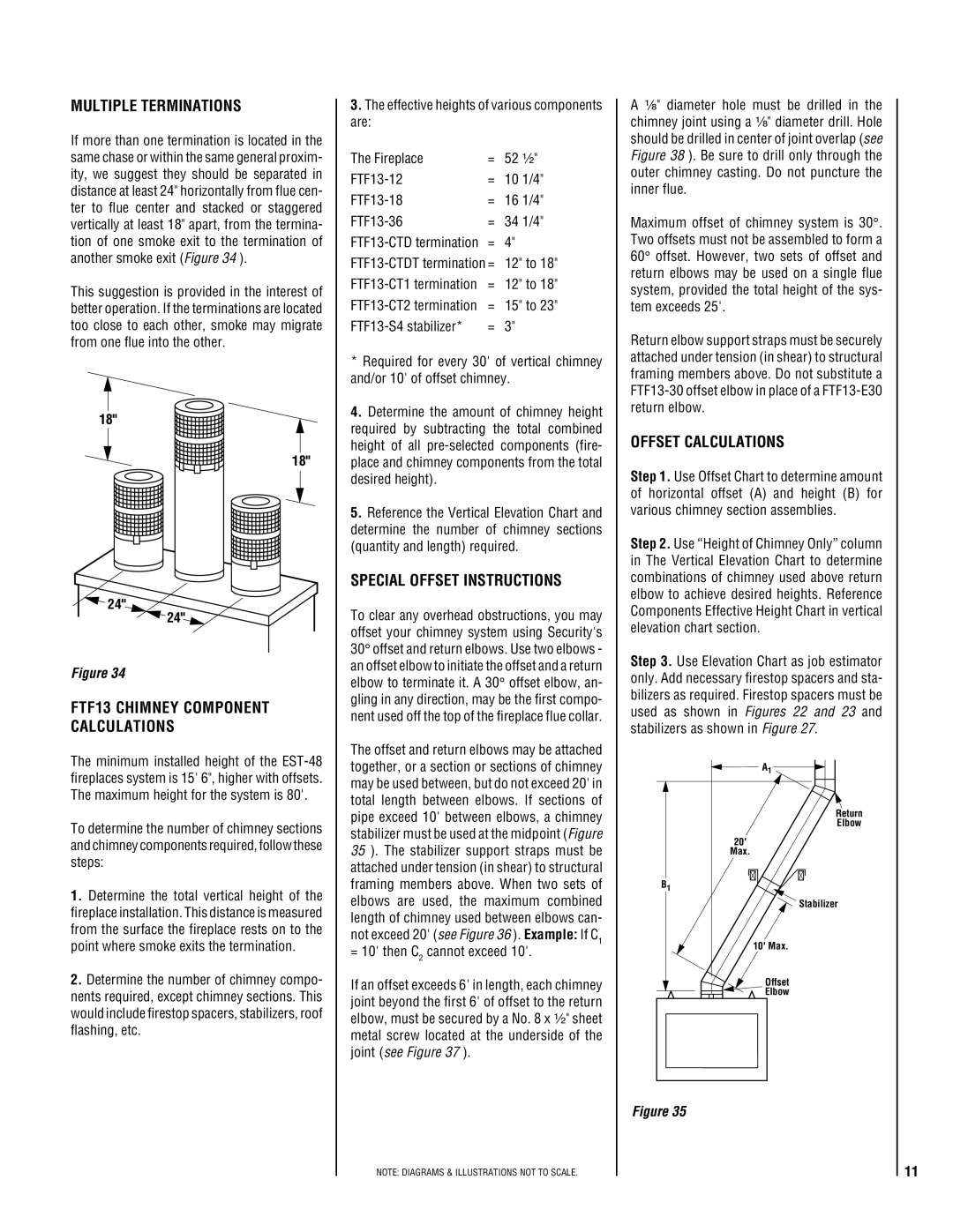 Lucent Technologies EST-48 Multiple Terminations, Special Offset Instructions, Offset Calculations 