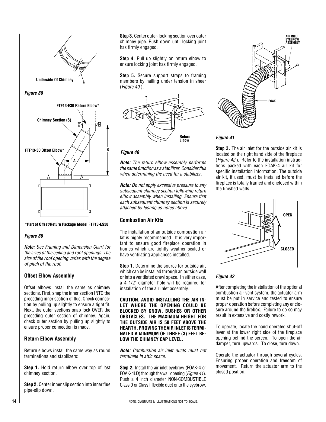 Lucent Technologies EST-48 installation instructions Offset Elbow Assembly, Return Elbow Assembly, Combustion Air Kits 