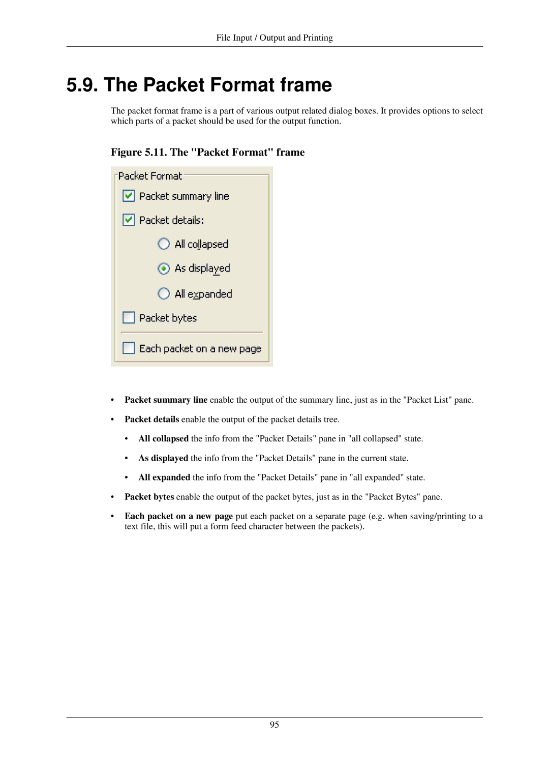 Lucent Technologies Ethereal manual The Packet Format frame 