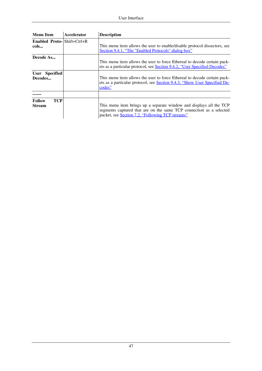 Lucent Technologies Ethereal manual Follow, Tcp 