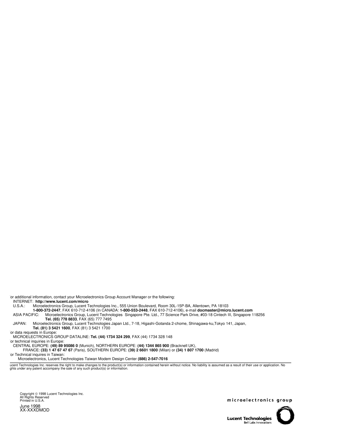 Lucent Technologies Host-Based Controller Modem AT specifications Xx-Xxxdmod 