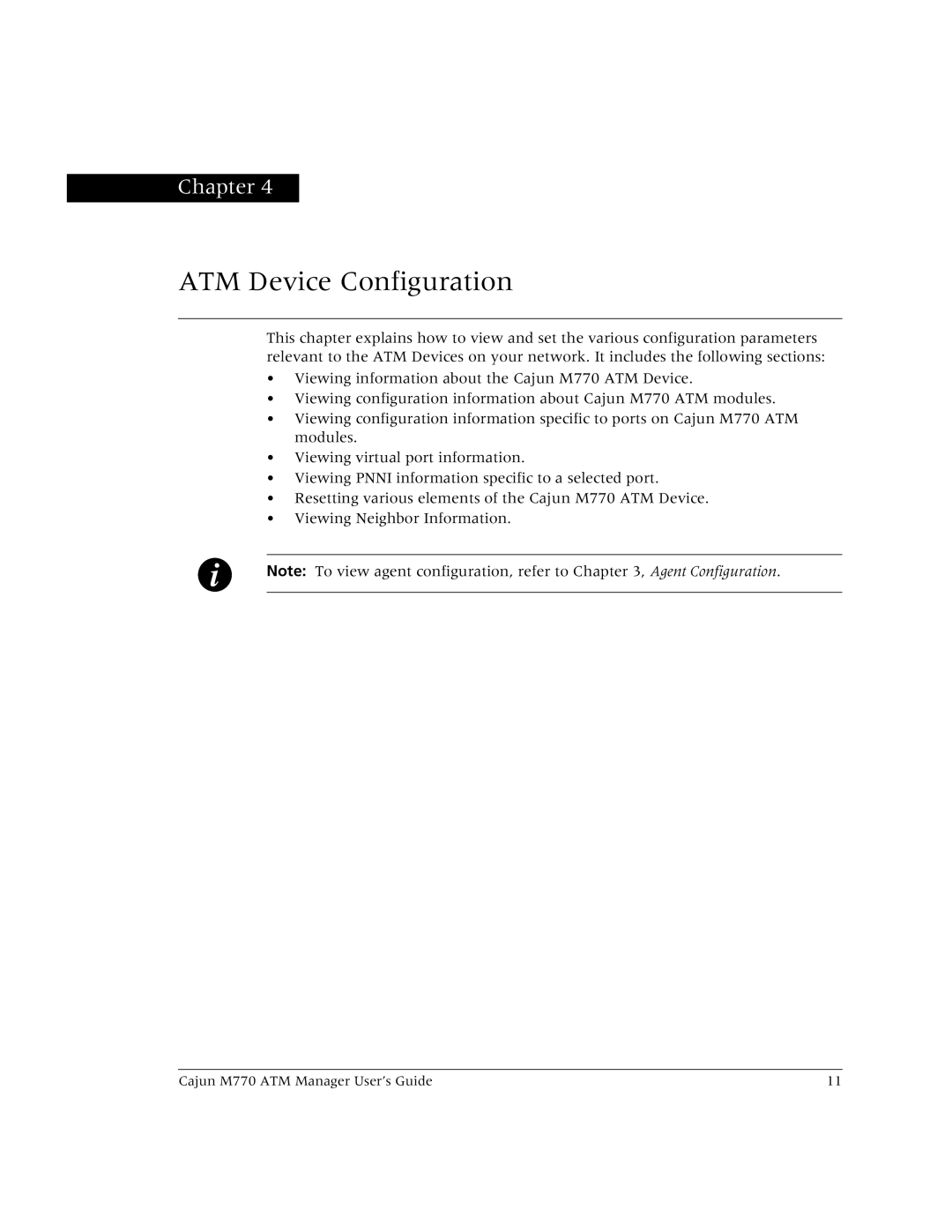 Lucent Technologies M770 manual ATM Device Configuration 