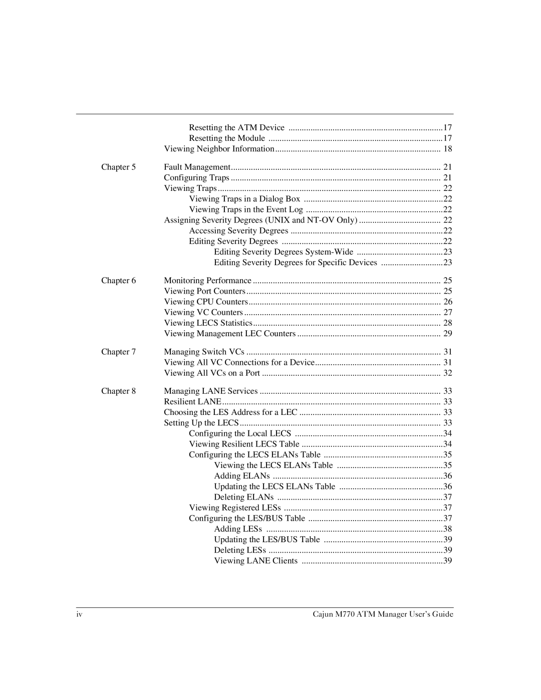 Lucent Technologies manual Cajun M770 ATM Manager User’s Guide 