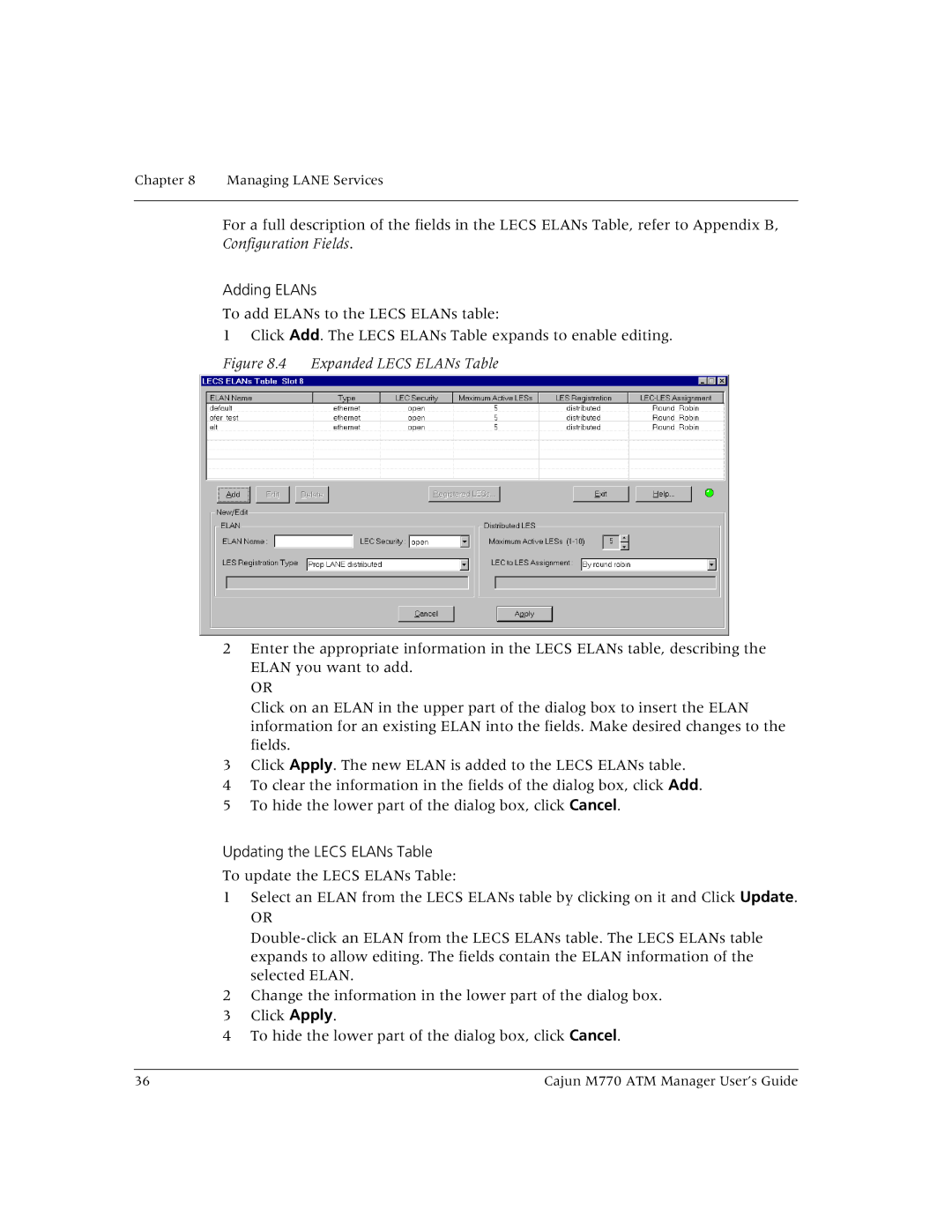 Lucent Technologies M770 manual Adding ELANs 