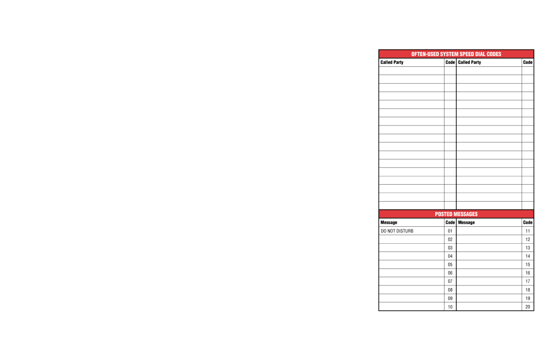 Lucent Technologies MDW 9000/9010, MDW 9010, MDC 9000 manual OFTEN-USED System Speed Dial Codes 