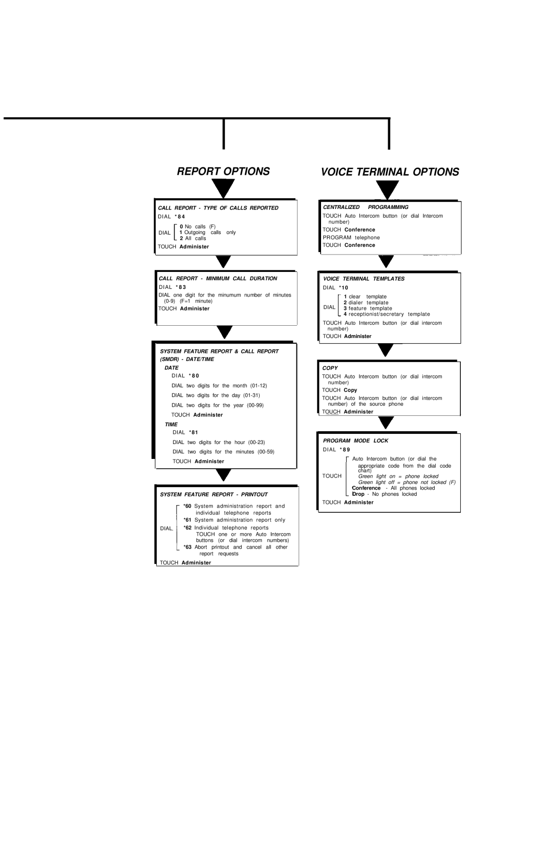 Lucent Technologies merlin plus communications system manual Report Options 